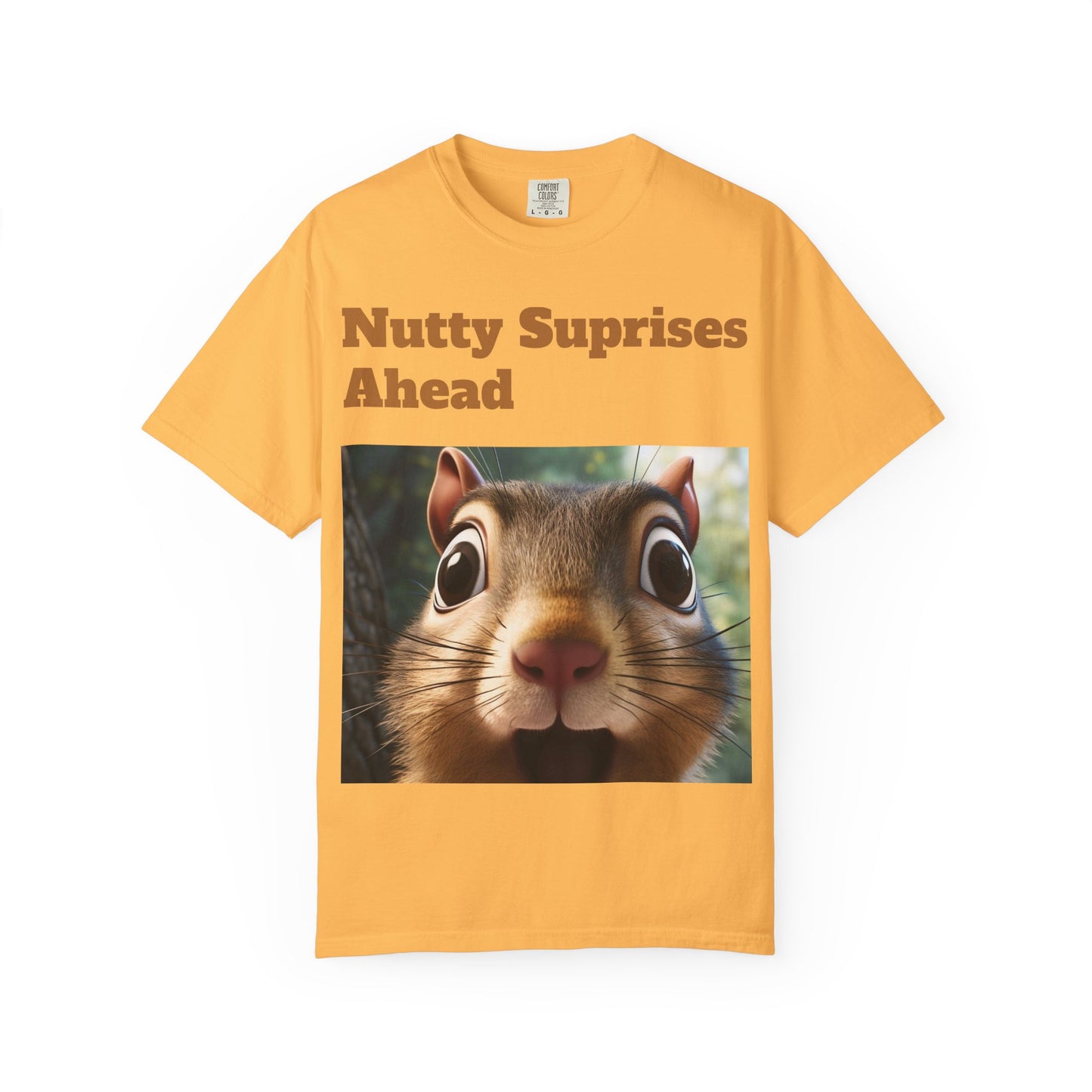 Nutty Surprises Ahead T-Shirt | Funny Animal Tee, Gift for Nature Lovers, Casual Wear, Birthday Present, Unique Graphic Shirt