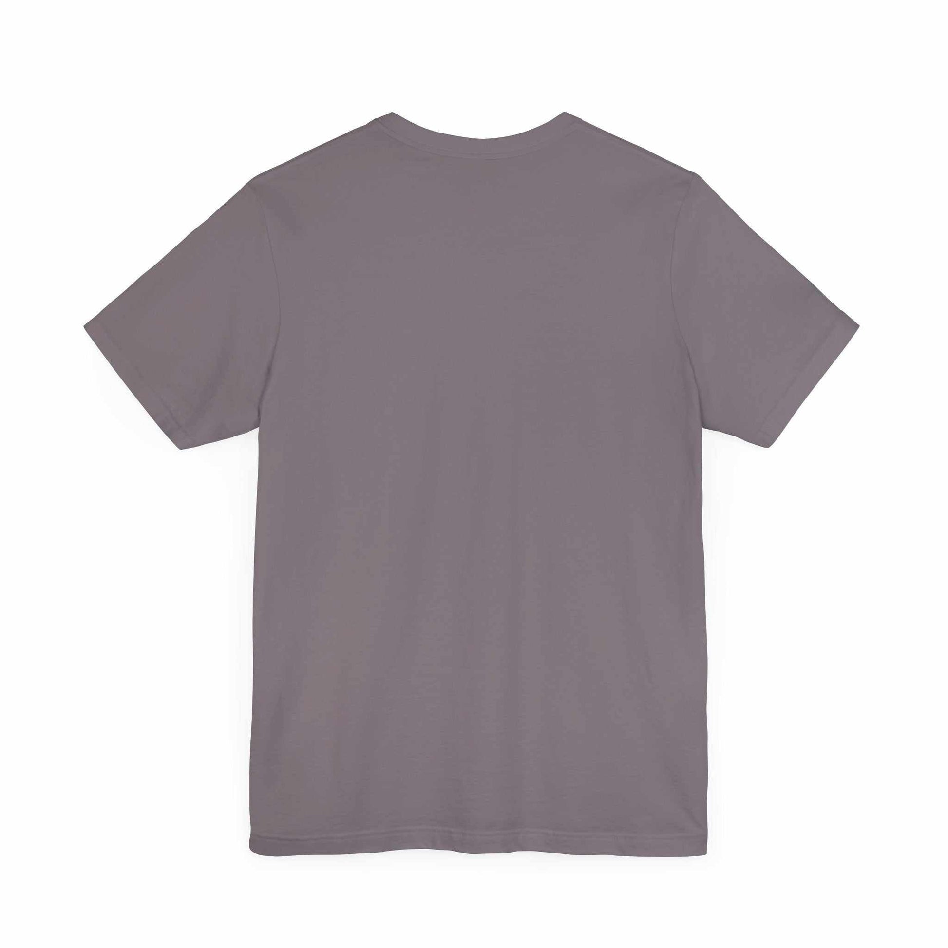 Unisex jersey short sleeve tee in soft cotton with crew neckline, shown in gray.