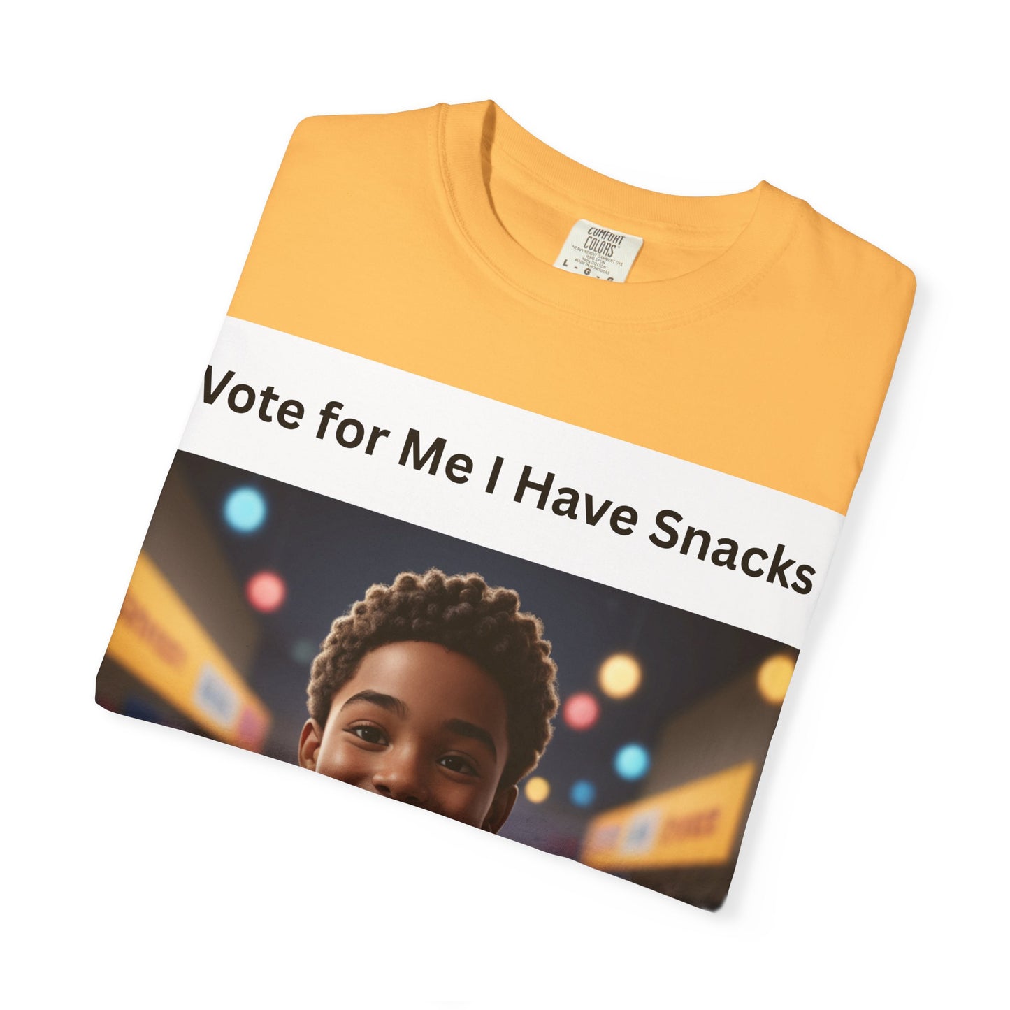 Vote for Me I Have Snacks T-Shirt | Fun Casual Wear, Gift for Snack Lovers, Election Humor Tee, Unisex Graphic Shirt
