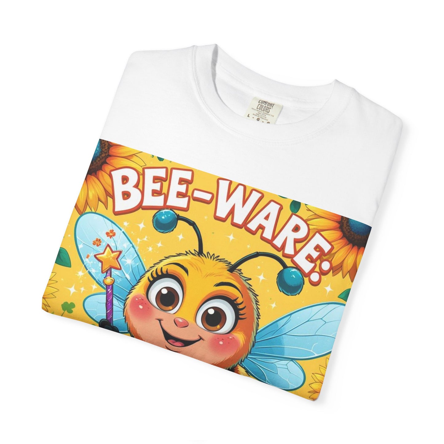 Bee-Ware Fun T-Shirt, Cute Bee T-Shirt, Unisex Graphic Tee, Gift for Bee Lovers, Funny Insect Apparel, Summer Fashion Tee