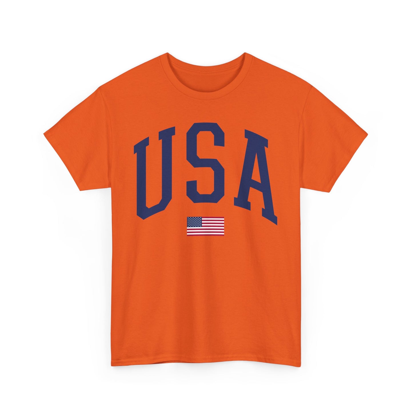 Unisex Heavy Cotton Tee USA Flag