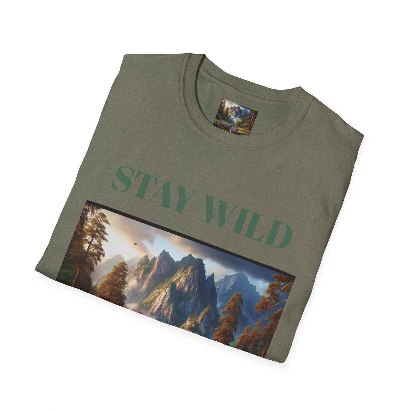 Nature Landscape T-Shirt, Unisex Softstyle Tee, Outdoor Adventure Shirt, Gift for Nature Lovers, Hiking Apparel, Travel T-Shirt