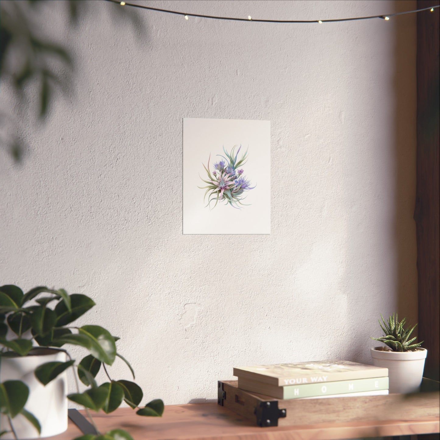 Fine Art Posters on wall with smooth matte finish in living space.