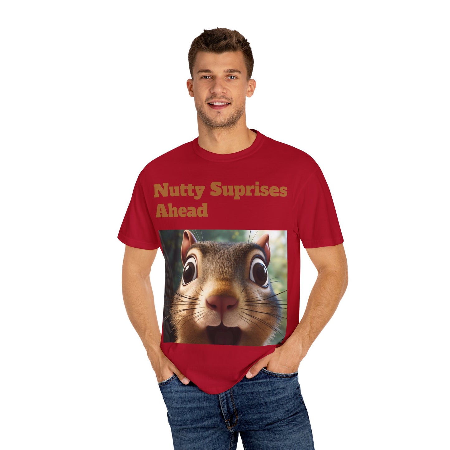 Nutty Surprises Ahead T-Shirt | Funny Animal Tee, Gift for Nature Lovers, Casual Wear, Birthday Present, Unique Graphic Shirt