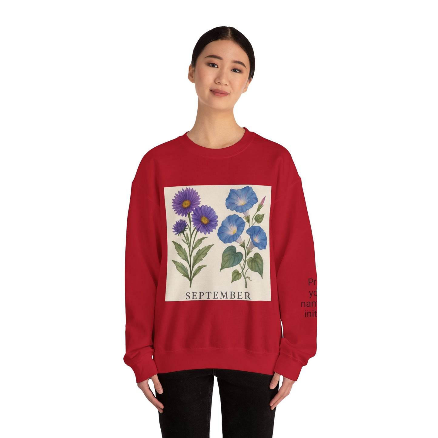 Personalized Crewneck Sweatshirt with Initials - Custom Unisex Pullover