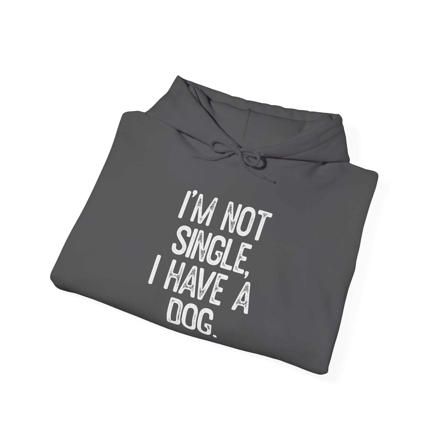 Unisex heavy cotton hoodie with humorous dog-themed print, soft hooded sweatshirt.