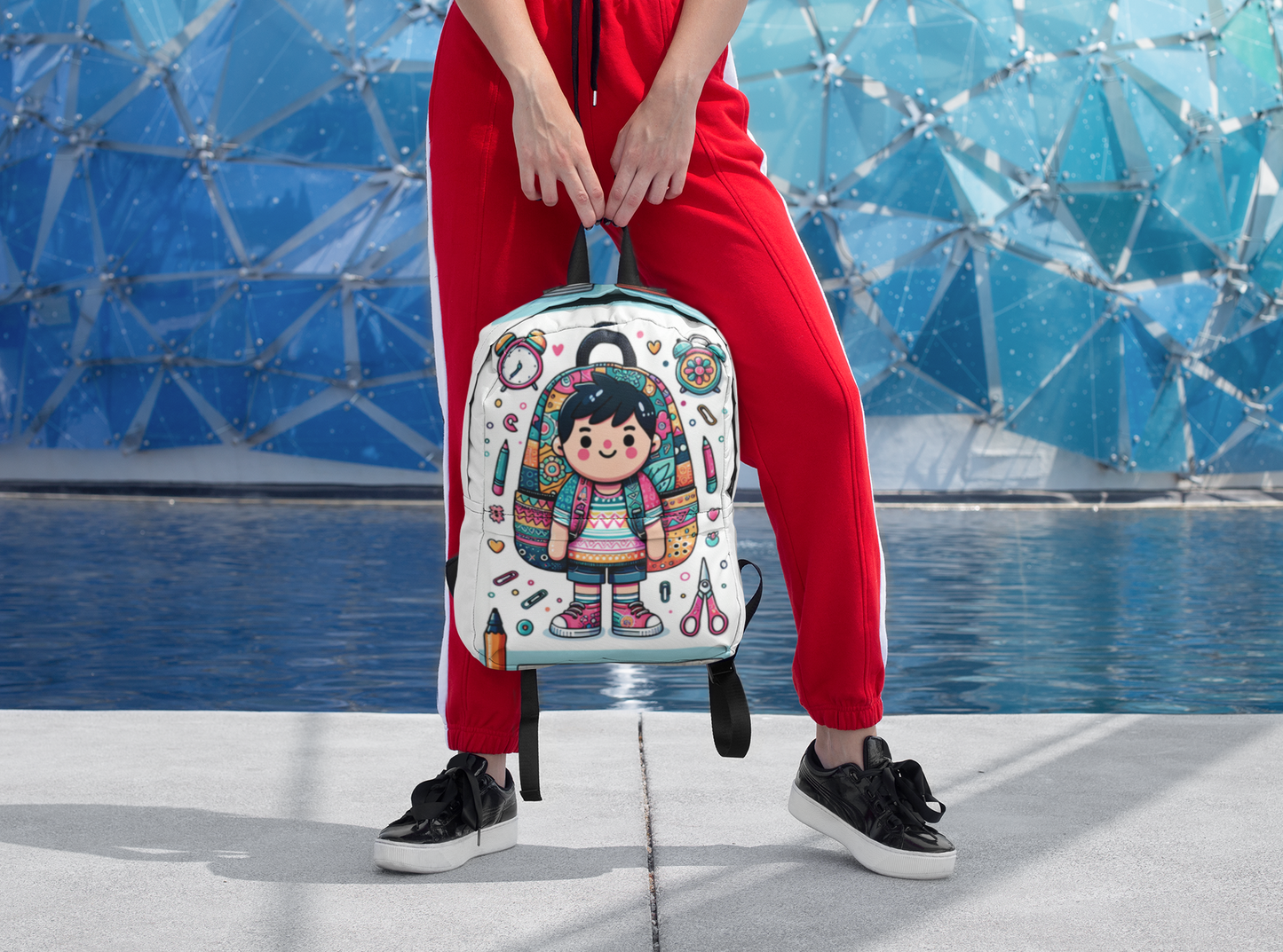 Colorful Kids' Backpack, School Bag, Art Backpack, Cute Rucksack, Gift for Students, Fun School Accessories