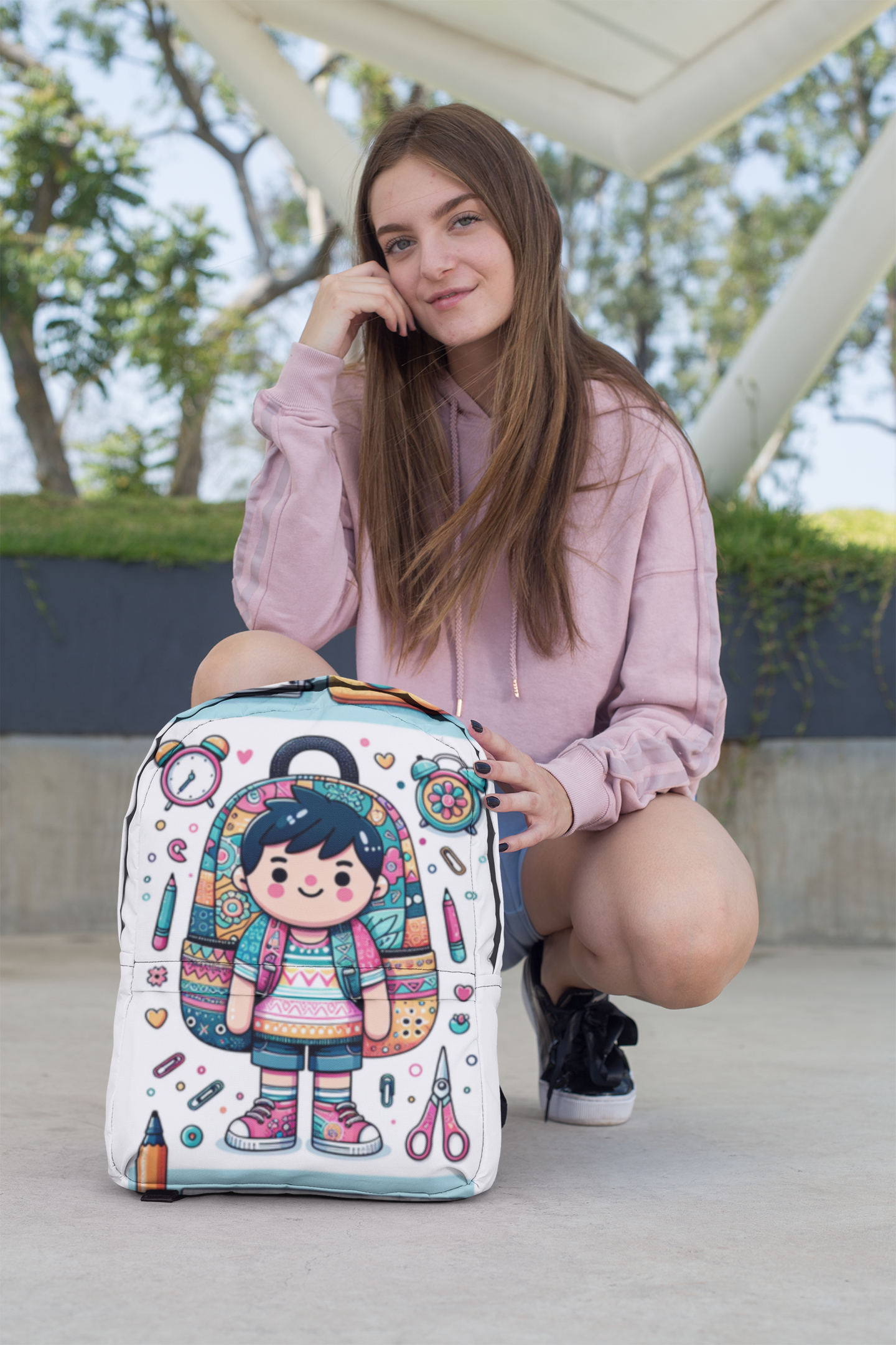 Colorful Kids' Backpack, School Bag, Art Backpack, Cute Rucksack, Gift for Students, Fun School Accessories