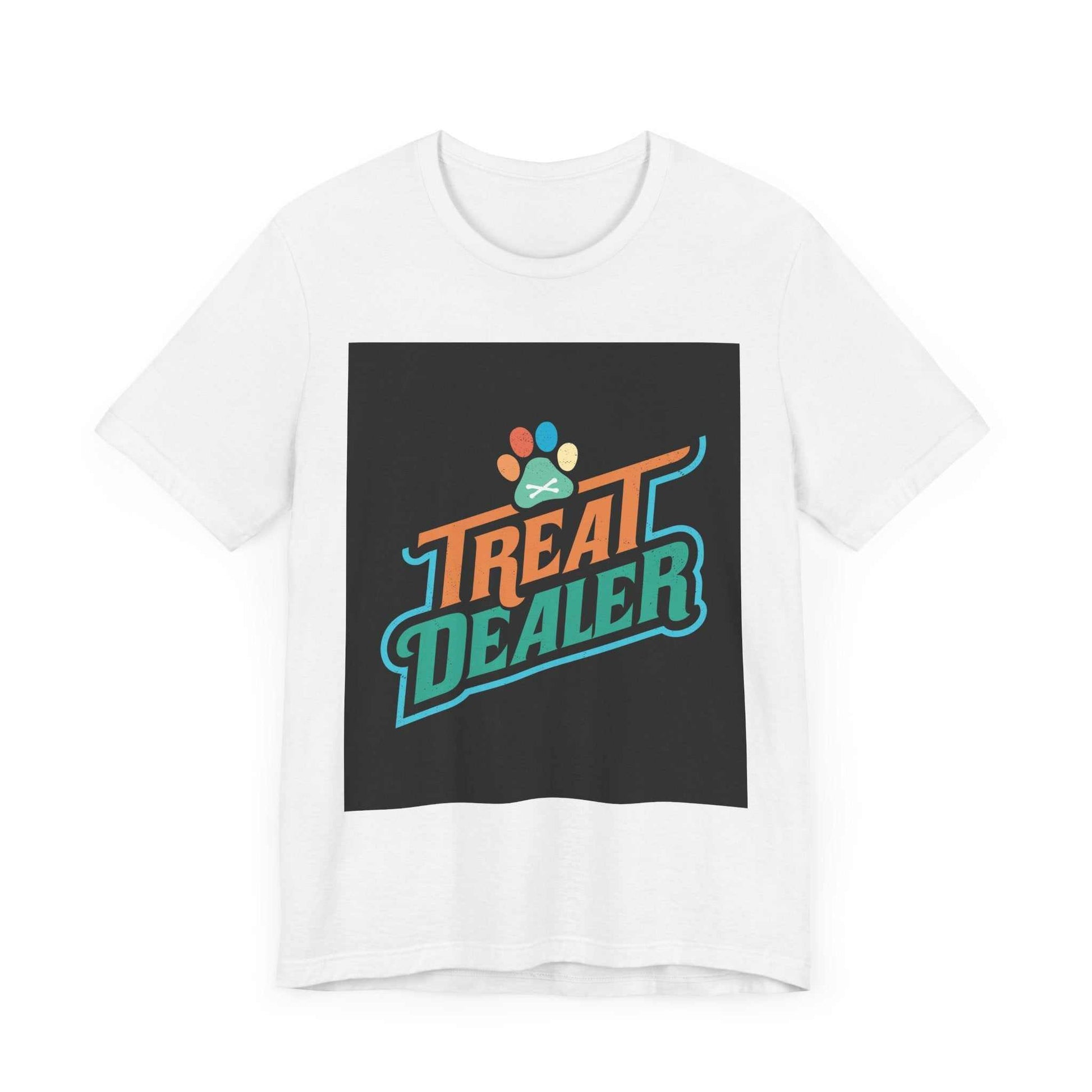 Unisex Jersey Short Sleeve Tee with graphic design, soft cotton, classic fit.