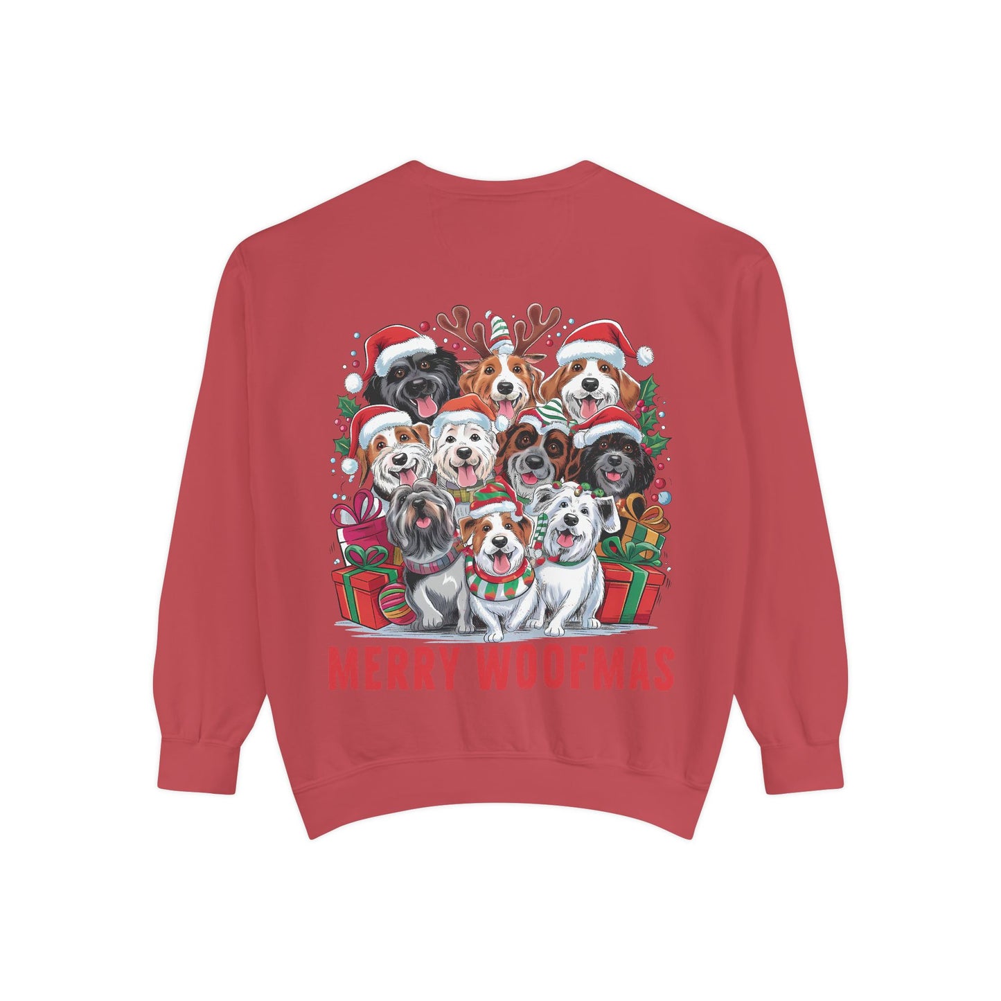 Festive Dog Sweatshirt, Merry Woofmas Sweatshirt, Unisex Holiday Clothing, Dog Lover Gift, Christmas Sweater, Cozy Winter Apparel