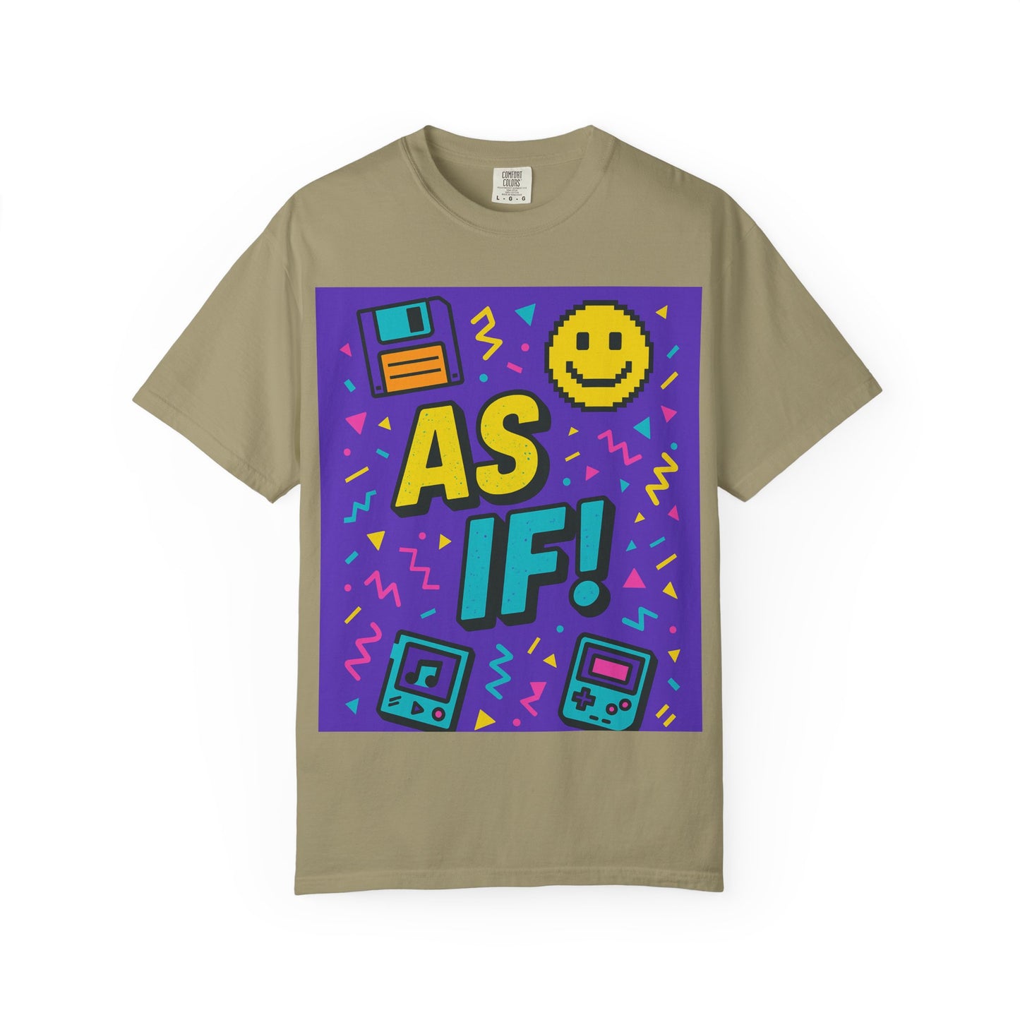 Retro Graphic T-shirt with 'AS IF!' Design, 90s Nostalgia Tee, Gift for Teens, Casual Wear, Party Top, Vintage Style Shirt