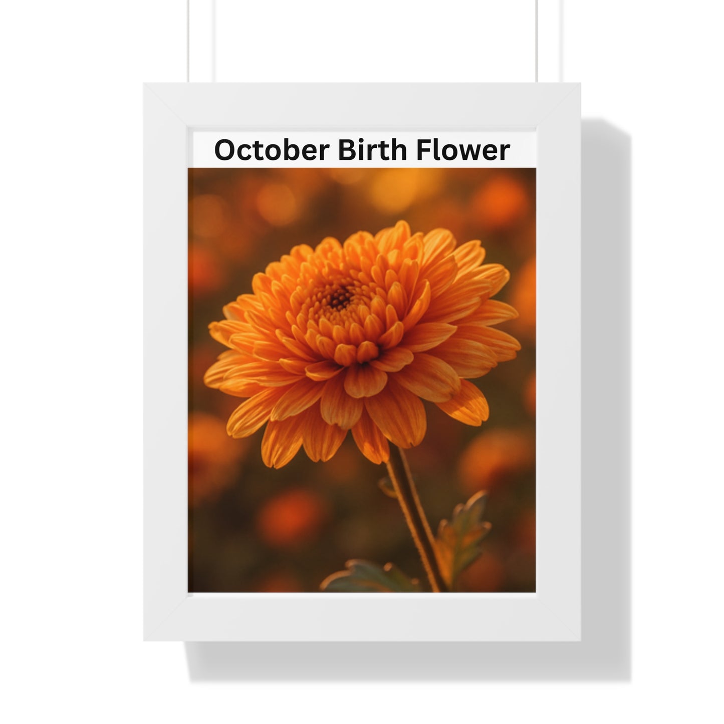 October Birth Flower Framed Poster - Floral Wall Art