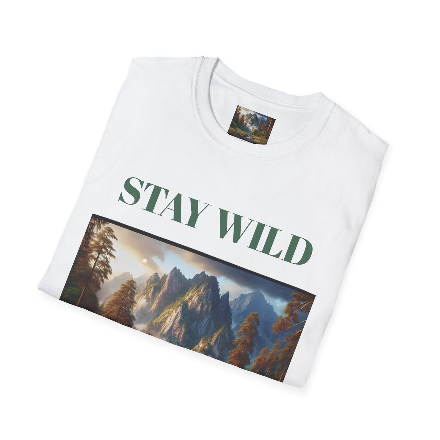 Nature Landscape T-Shirt, Unisex Softstyle Tee, Outdoor Adventure Shirt, Gift for Nature Lovers, Hiking Apparel, Travel T-Shirt