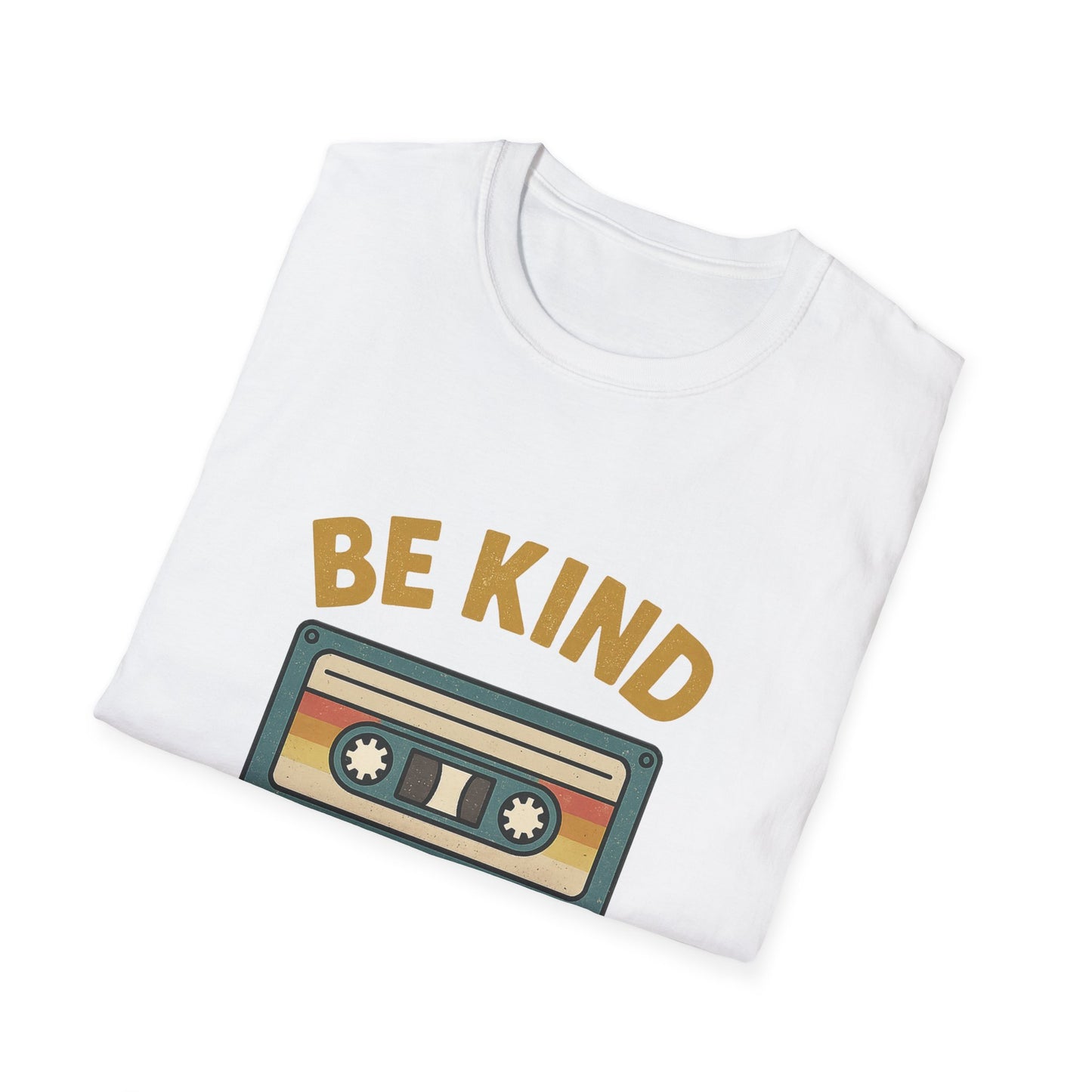 Retro Cassette Tape T-Shirt - Be Kind Rewind, Vintage Tee, Music Lover Gift, Casual Wear, Nostalgic Fashion