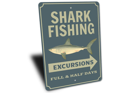 Shark Fishing Sign - Personalized Ocean Decor