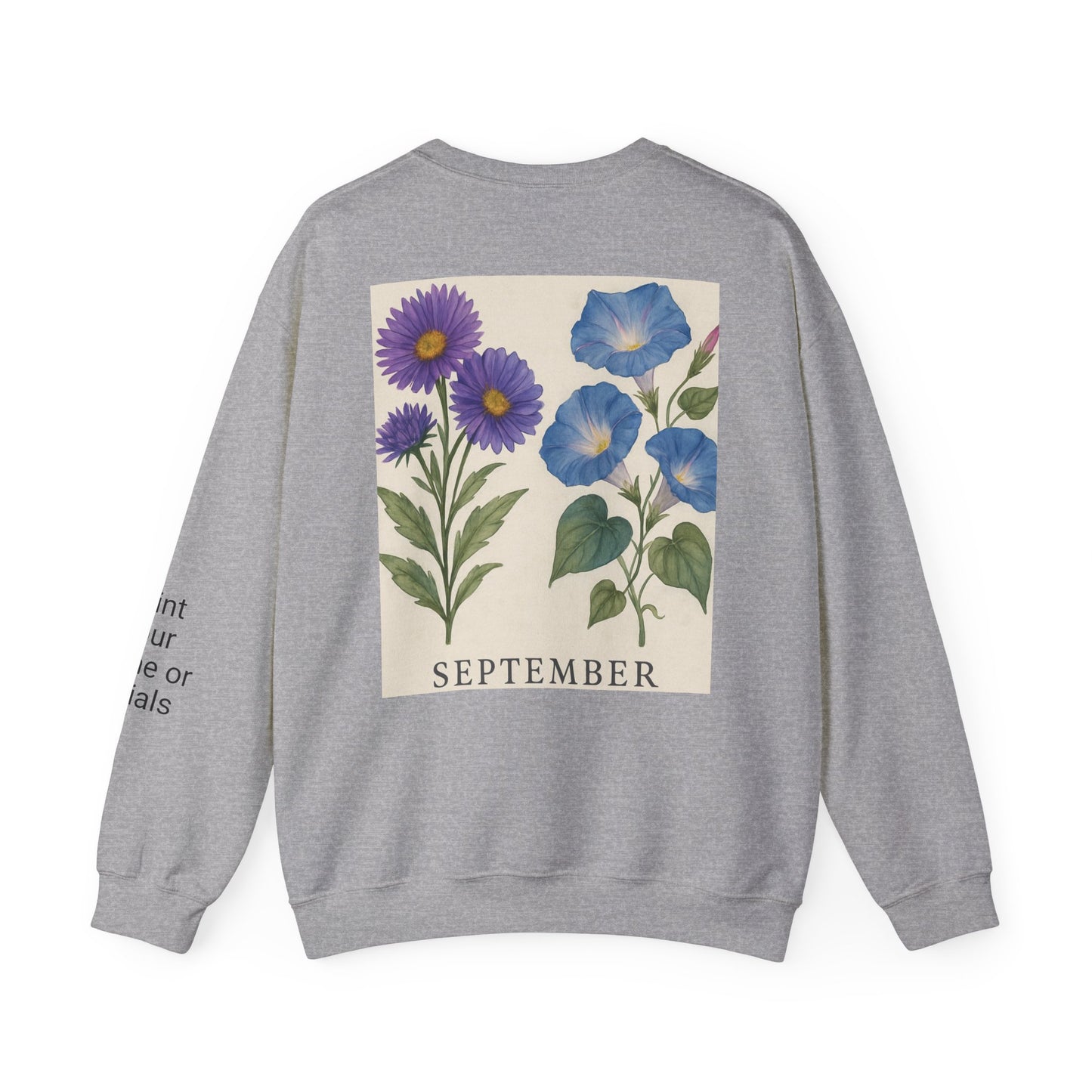Personalized Crewneck Sweatshirt with Initials - Custom Unisex Pullover