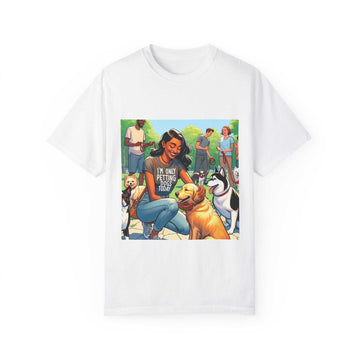 Dog Lover's Garment-Dyed T-Shirt featuring a dog-themed design.