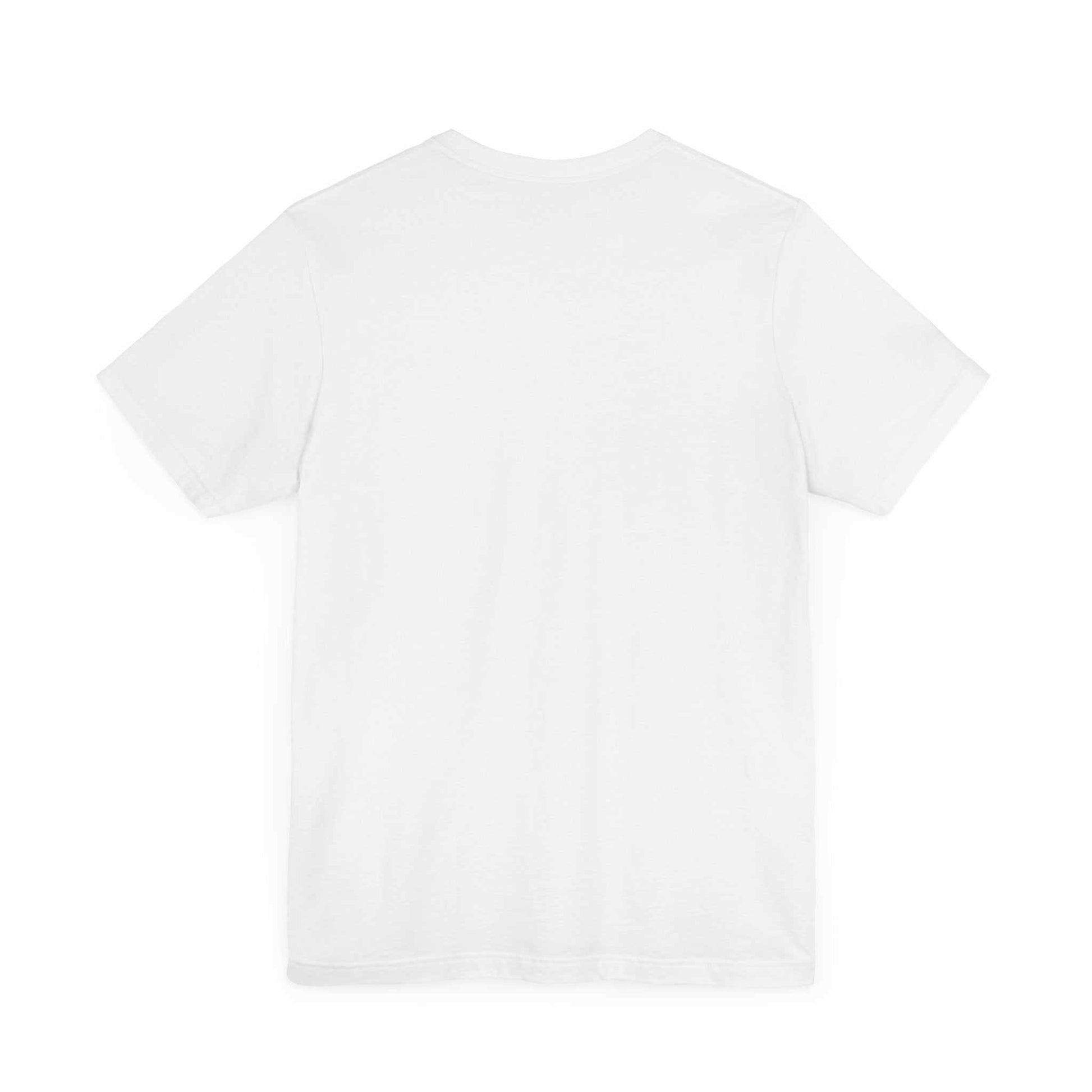 Unisex jersey short sleeve tee in white, featuring a classic retail fit and crew neckline, perfect for casual wear.