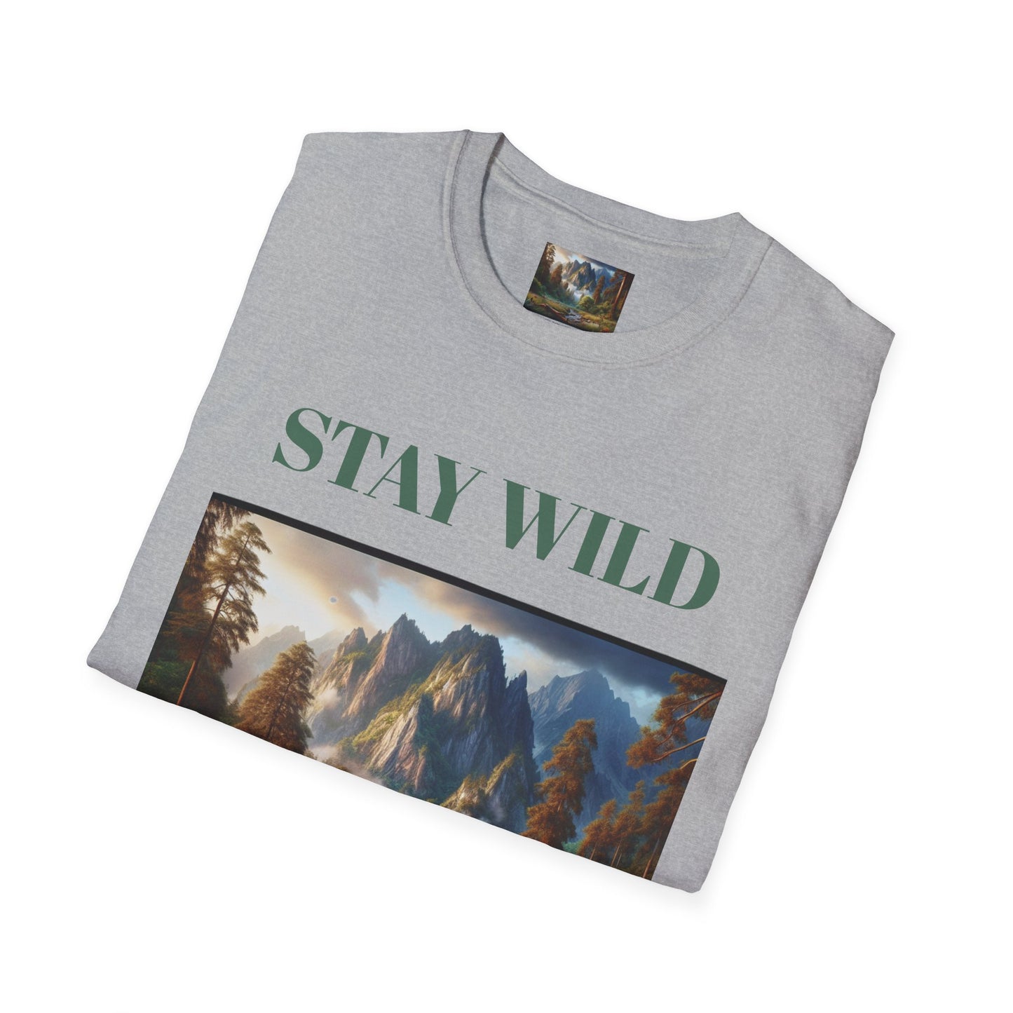 Nature Landscape T-Shirt, Unisex Softstyle Tee, Outdoor Adventure Shirt, Gift for Nature Lovers, Hiking Apparel, Travel T-Shirt