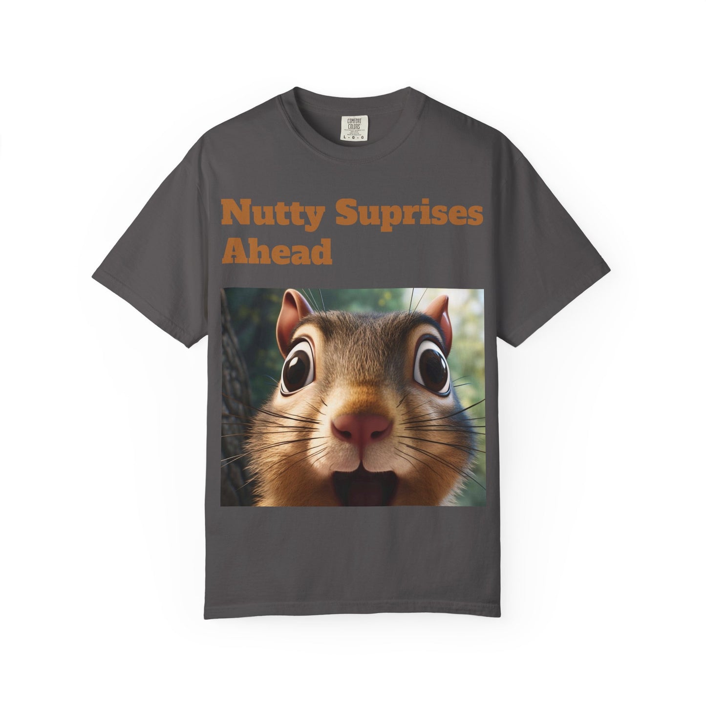 Nutty Surprises Ahead T-Shirt | Funny Animal Tee, Gift for Nature Lovers, Casual Wear, Birthday Present, Unique Graphic Shirt