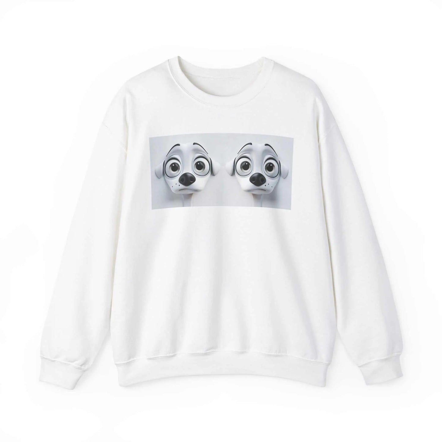 Sarcastic Dog Face 3D Sweatshirt with cozy cotton-poly blend, ideal for colder months.