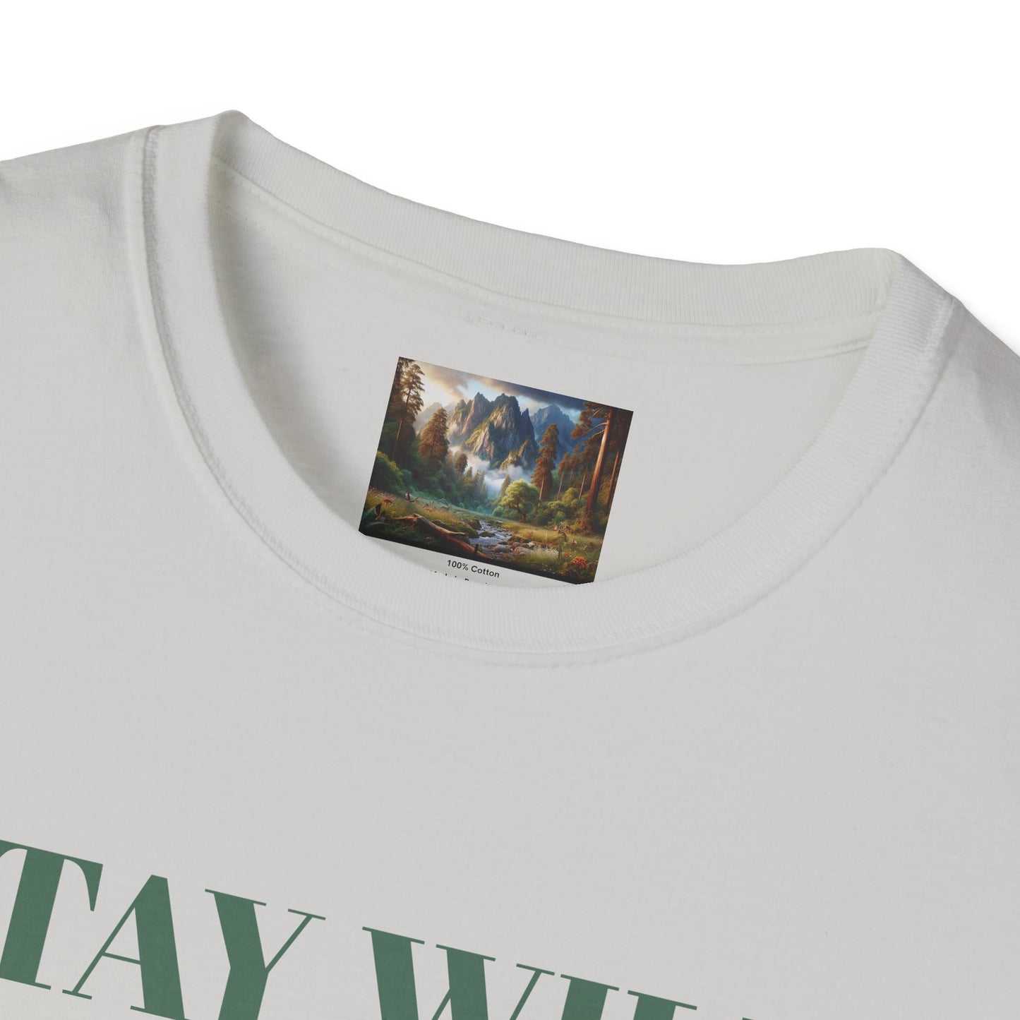 Nature Landscape T-Shirt, Unisex Softstyle Tee, Outdoor Adventure Shirt, Gift for Nature Lovers, Hiking Apparel, Travel T-Shirt
