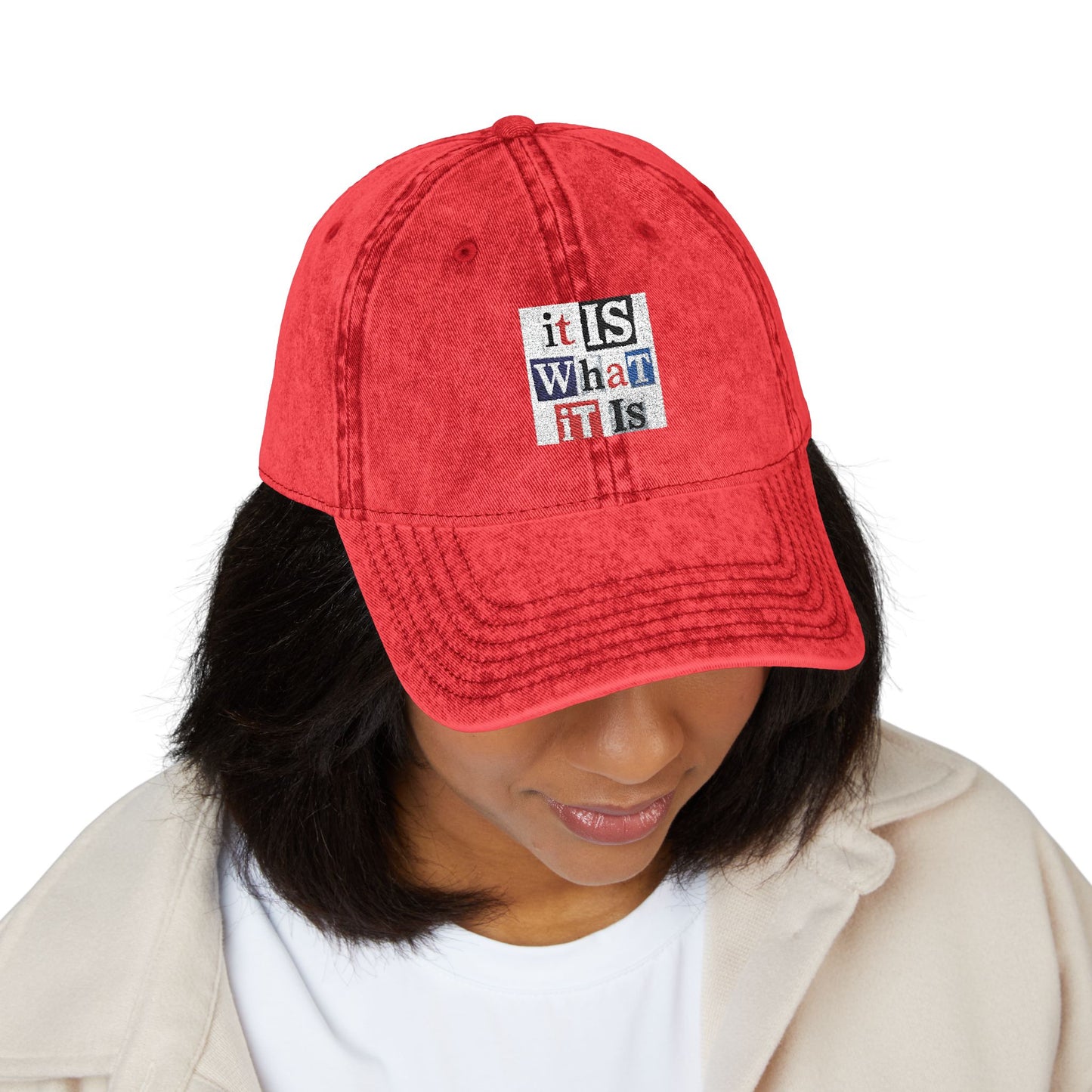 Vintage Embroidered Cap - Casual Style Hat