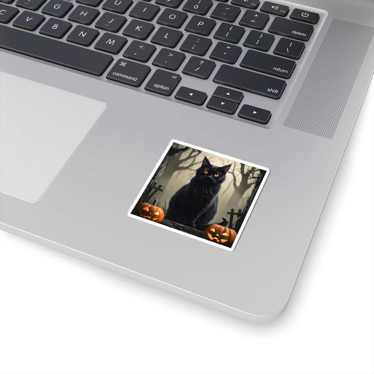 Halloween Black Cat Stickers, Cute Cat Decor, Spooky Autumn Art, Laptop Stickers, Holiday Party Favors - Toddcraft