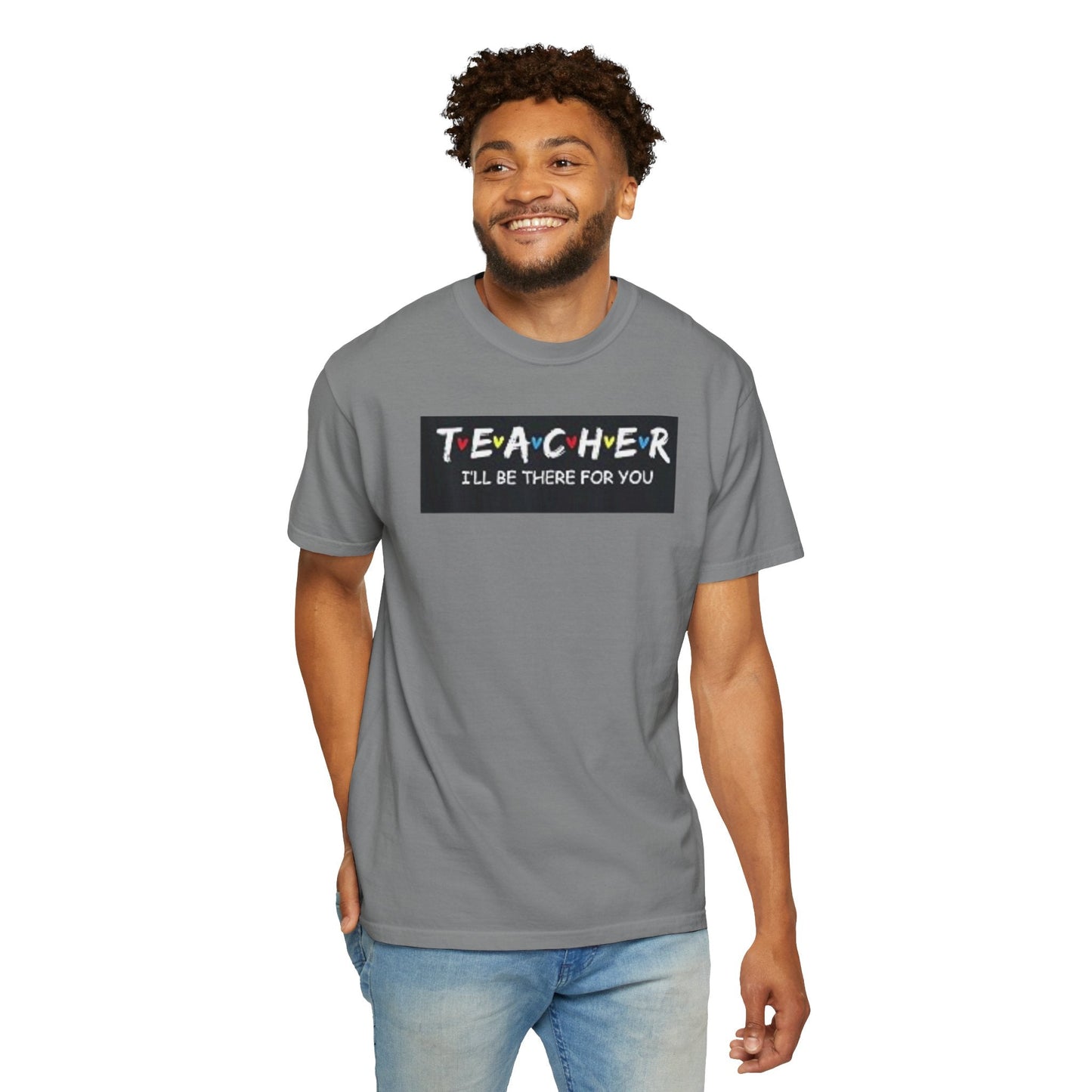 Unisex garment-dyed t-shirt by Comfort Colors, soft-washed grey, relaxed fit, 100% ring-spun cotton.