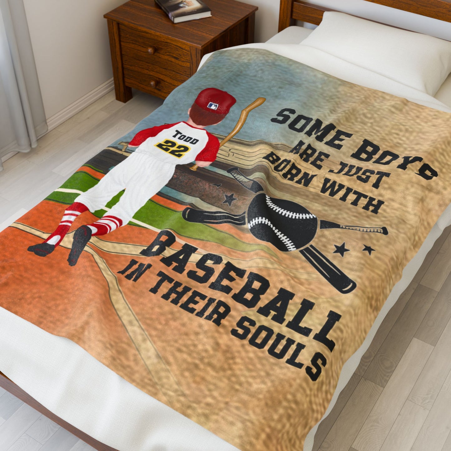 Baseball Velveteen Plush Blanket - Sports Themed Throw for Boys