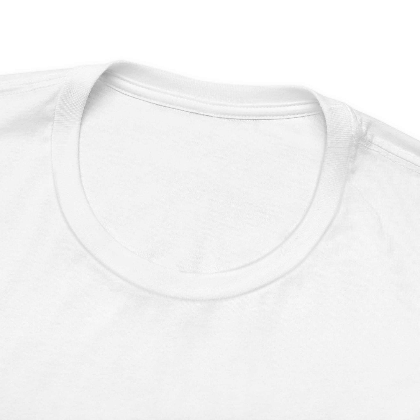 Unisex jersey short sleeve tee with crew neckline in white cotton.