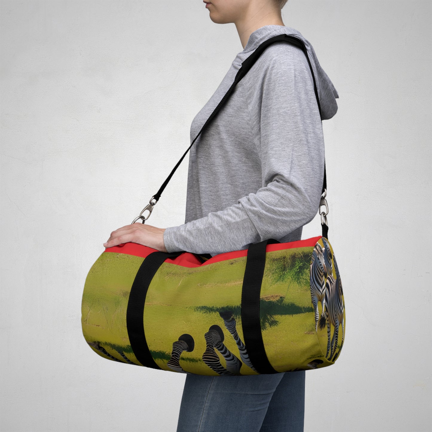 Zebra Print Duffel Bag | Travel Tote for Gym, Weekend Getaways, or Sports Events
