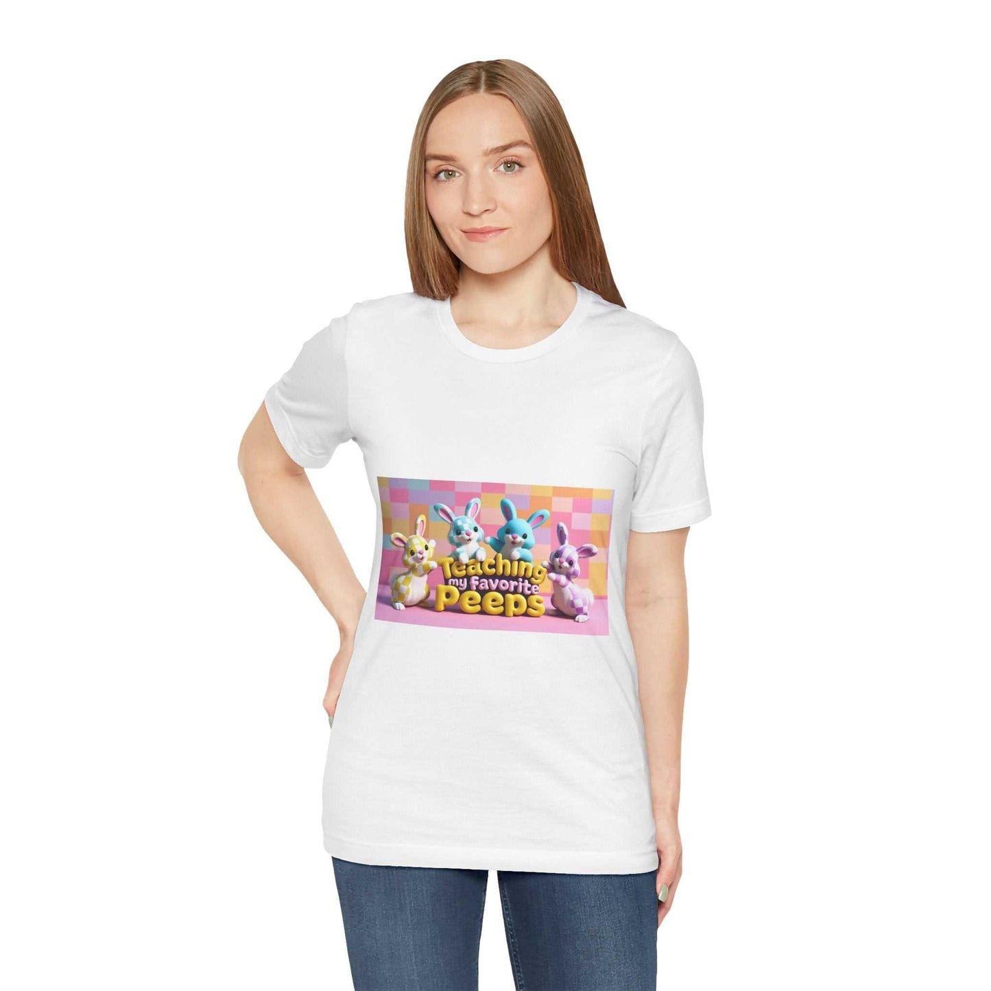 Unisex jersey short sleeve tee with colorful graphic design.