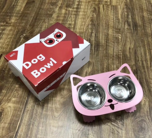 Anti-falling Cat Dog Feeding Water Bowl - Stainless Steel