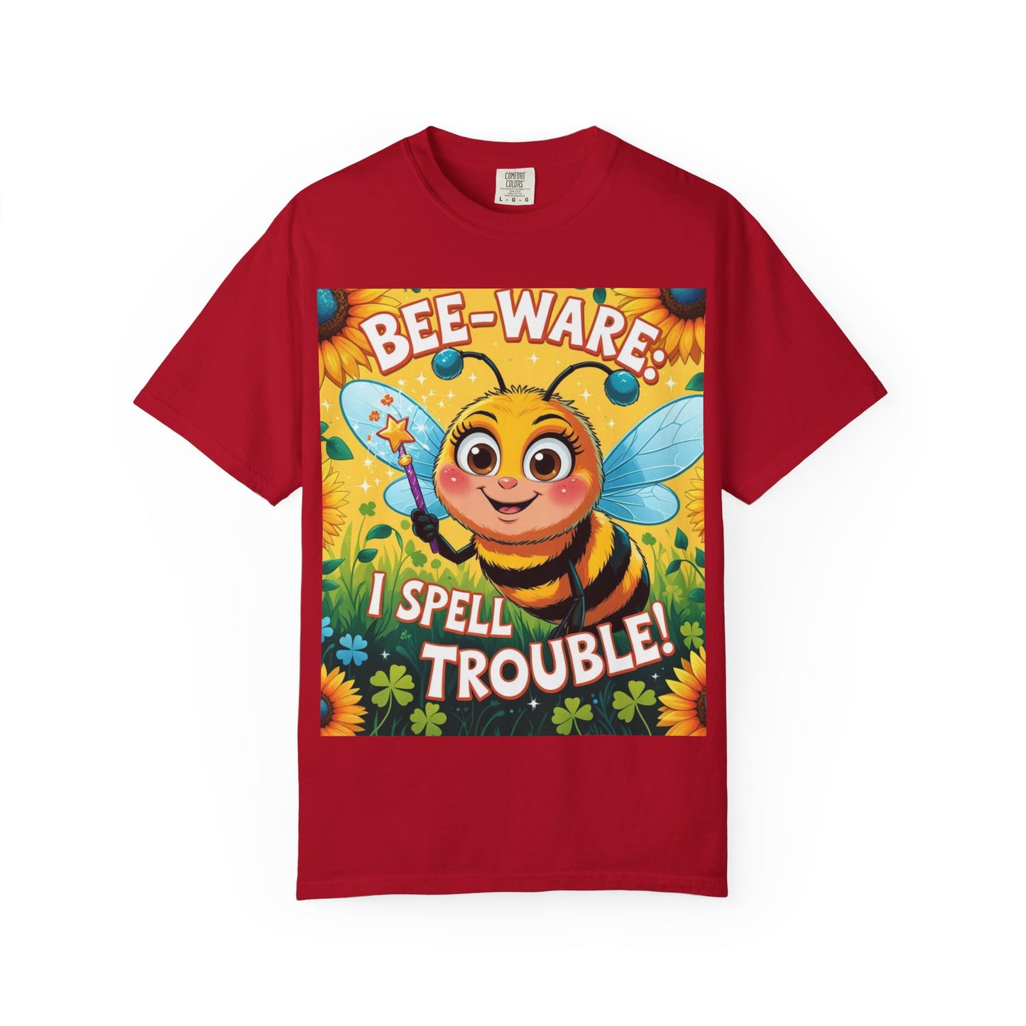 Bee-Ware Fun T-Shirt, Cute Bee T-Shirt, Unisex Graphic Tee, Gift for Bee Lovers, Funny Insect Apparel, Summer Fashion Tee