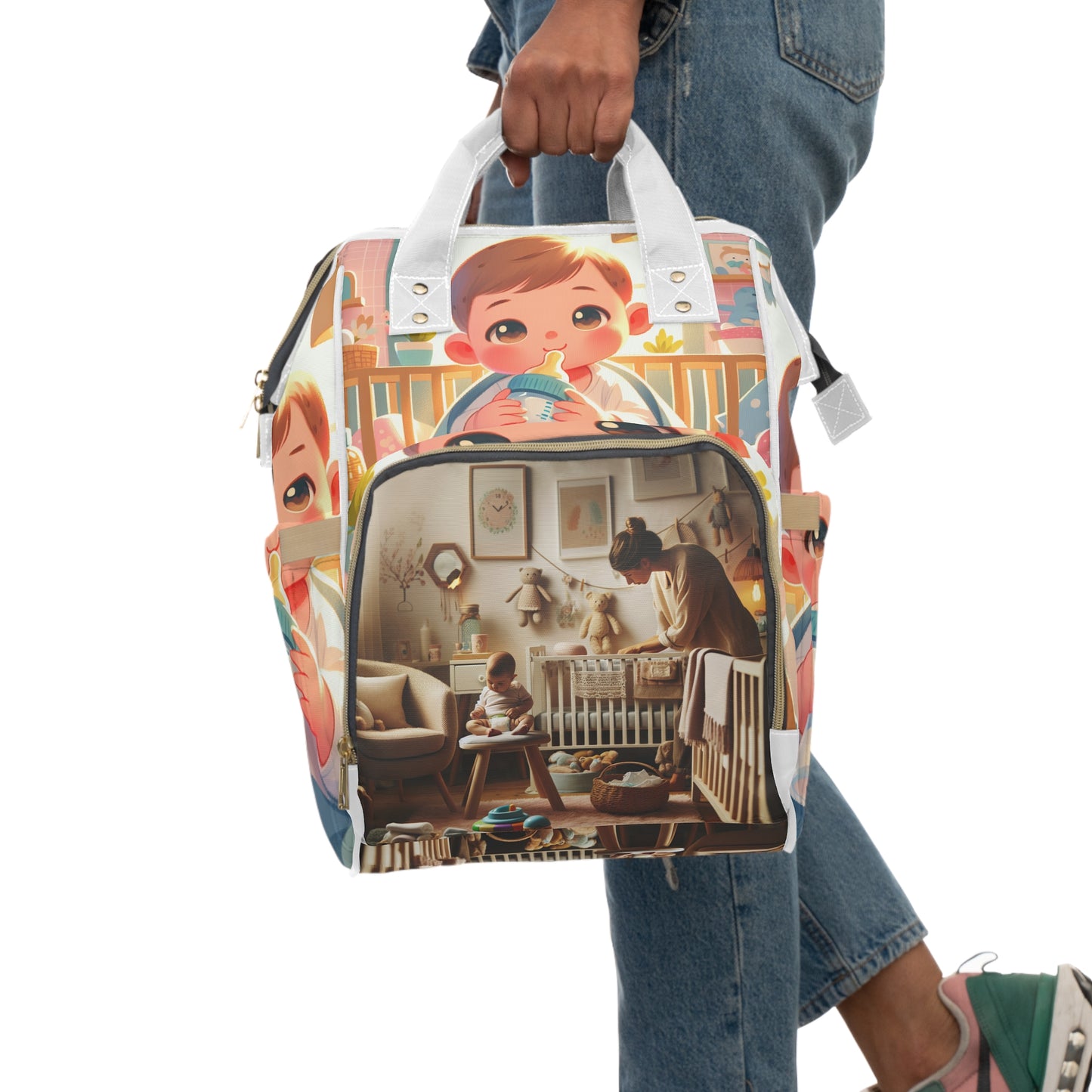 Cute and Functional Diaper Backpack for Parents, Baby Bag, Toddler Gear, Stylish Nursery Tote, Gift for New Moms