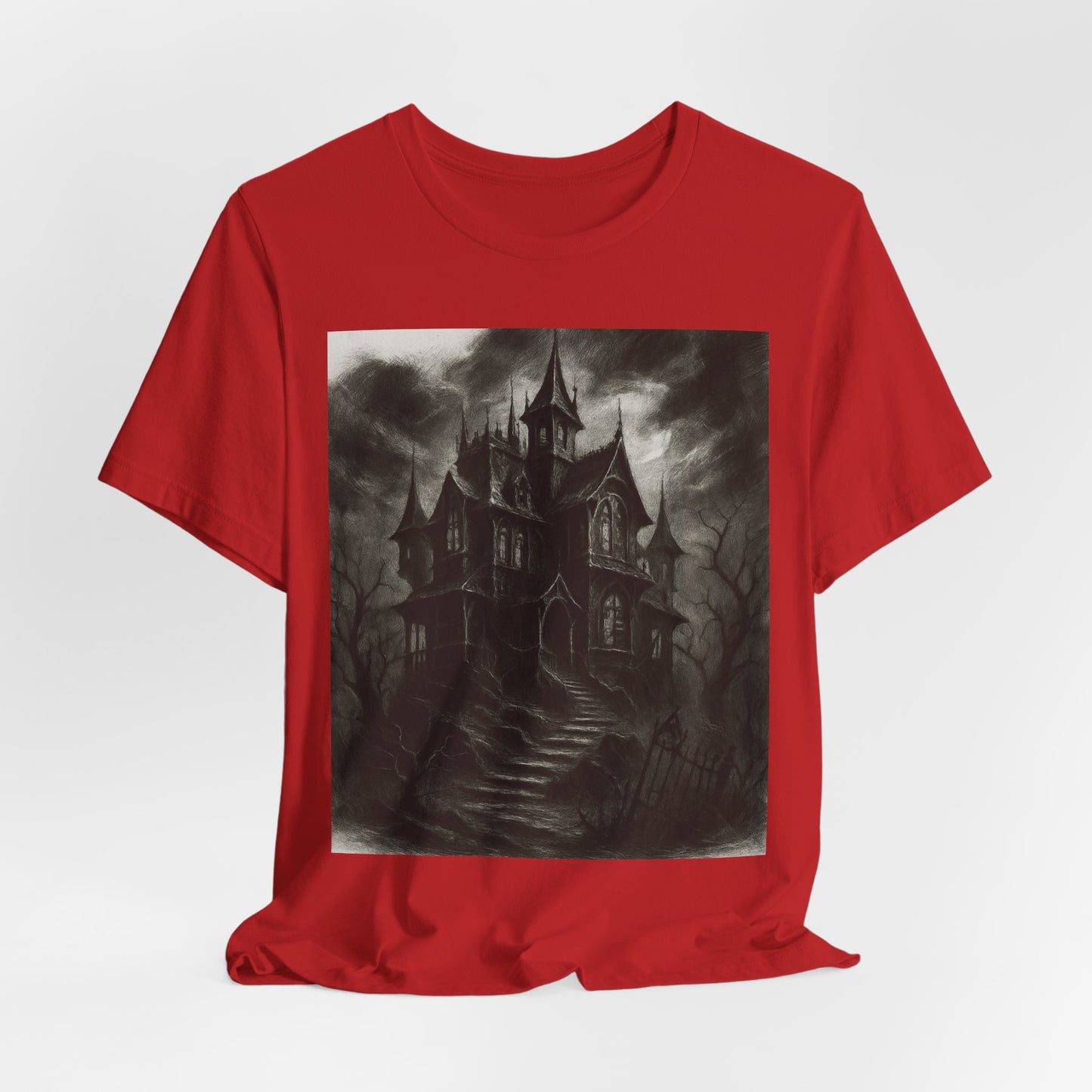 Haunted Mansion Graphic Tee — Gothic Haunted House T‑Shirt