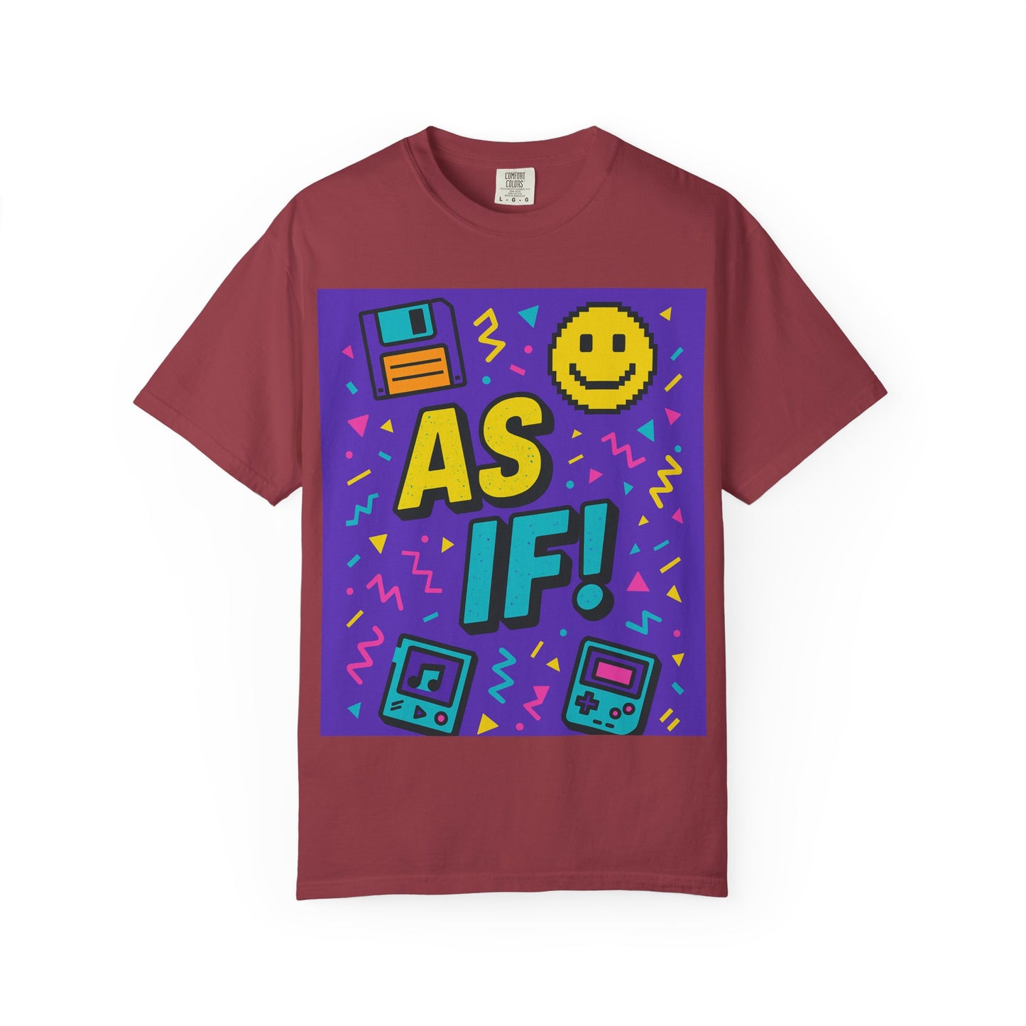 Retro Graphic T-shirt with 'AS IF!' Design, 90s Nostalgia Tee, Gift for Teens, Casual Wear, Party Top, Vintage Style Shirt