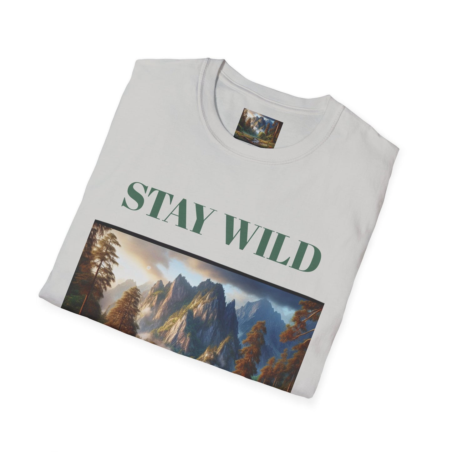 Nature Landscape T-Shirt, Unisex Softstyle Tee, Outdoor Adventure Shirt, Gift for Nature Lovers, Hiking Apparel, Travel T-Shirt