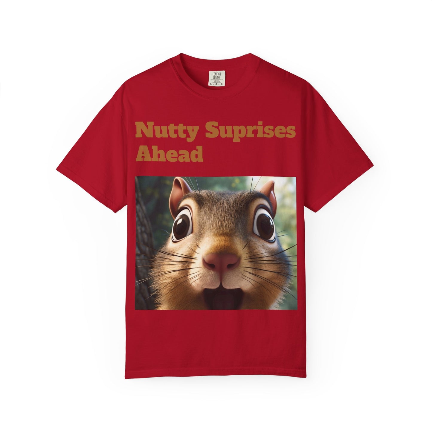 Nutty Surprises Ahead T-Shirt | Funny Animal Tee, Gift for Nature Lovers, Casual Wear, Birthday Present, Unique Graphic Shirt