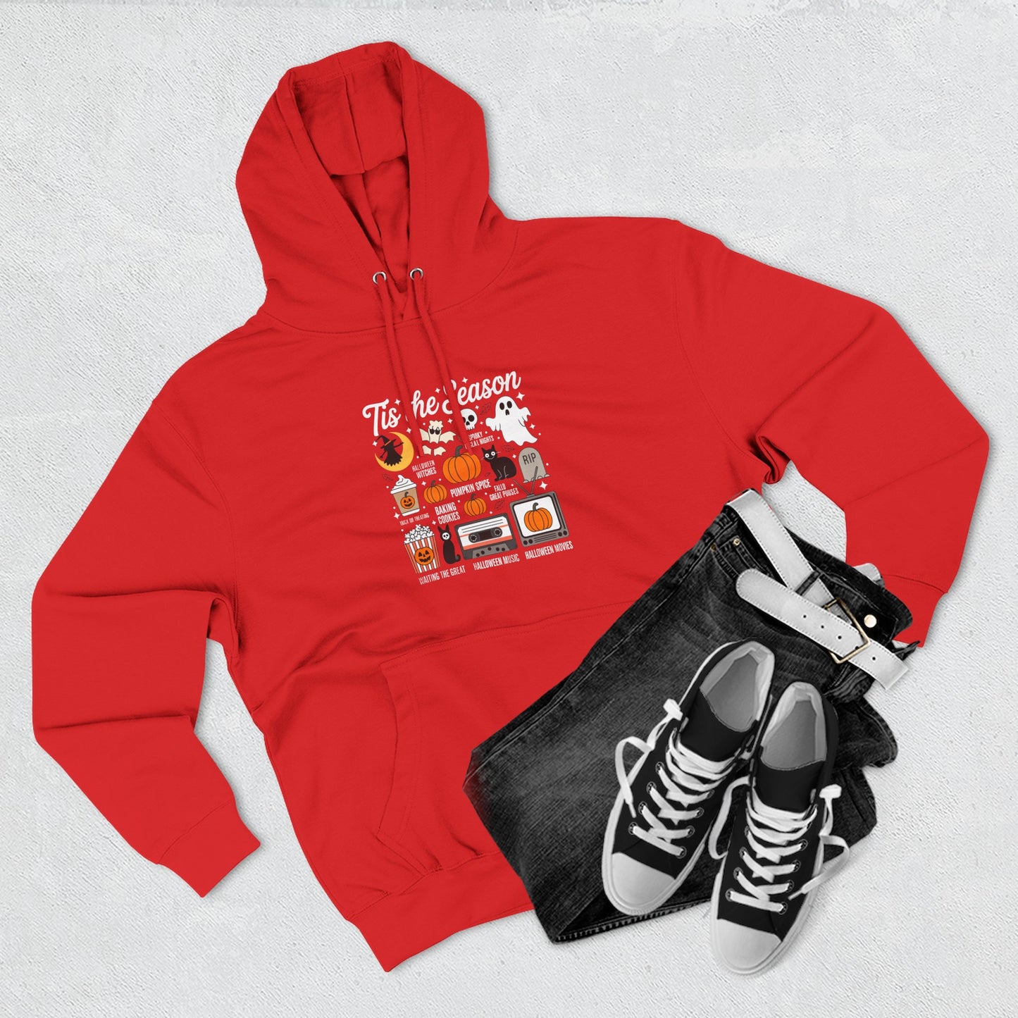Halloween Three-Panel Fleece Hoodie, Cozy Fall Apparel, Spooky Season Sweatshirt, Ghostly Hoodie, Pumpkin Outfit - Toddcraft