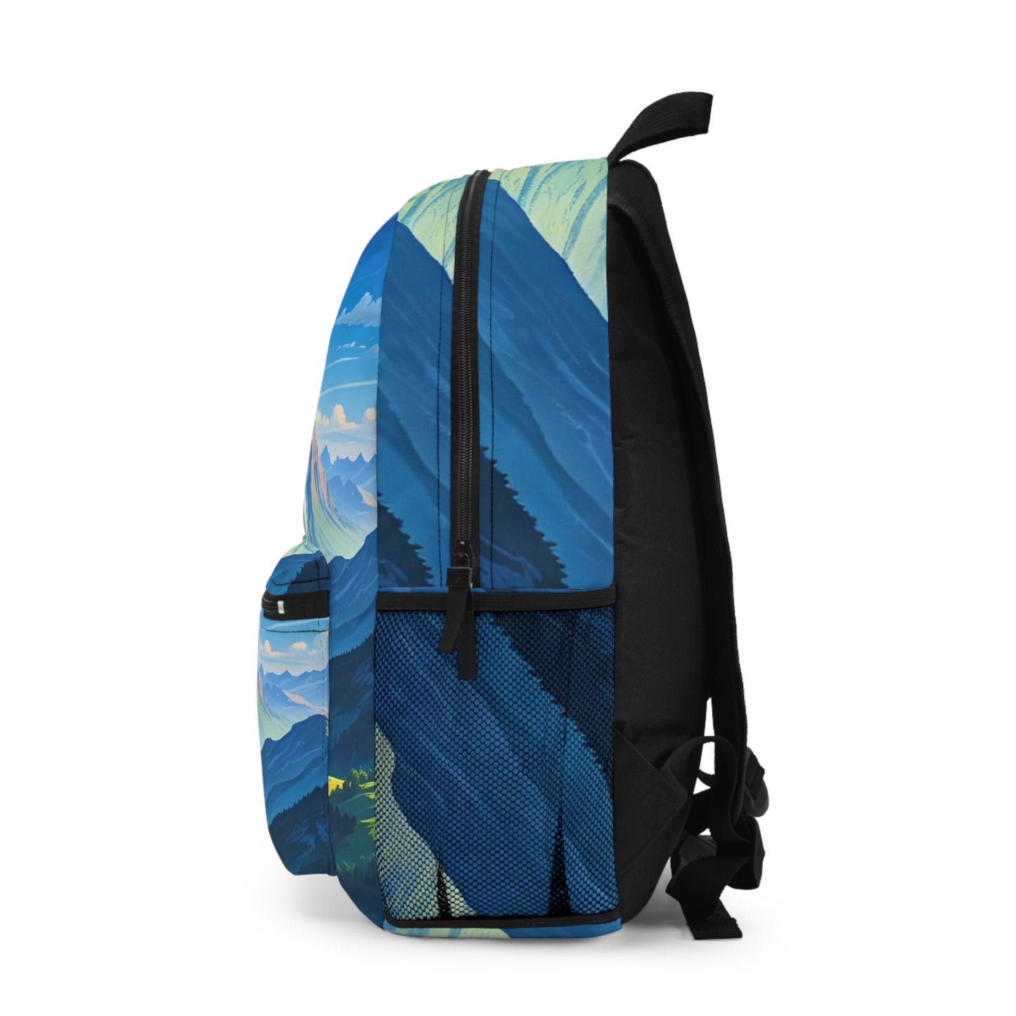 Scenic Adventure Backpack, Nature Landscape Rucksack, Travel Bag, Hiking Gear, Outdoor Sports Accessories