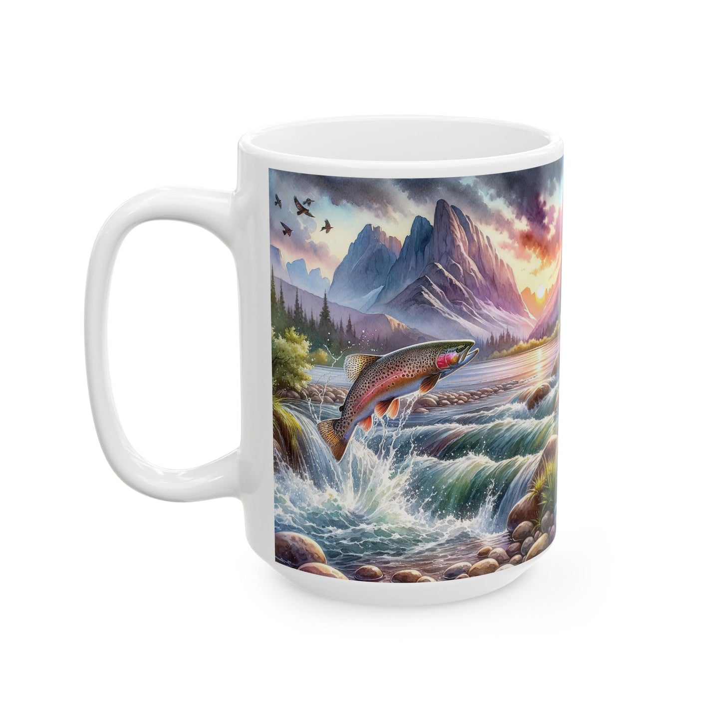 Nature Scene Ceramic Mug - Perfect Gift for Adventurers, Coffee Lovers, Outdoor Enthusiasts, Cozy Mornings, and Camping Trips