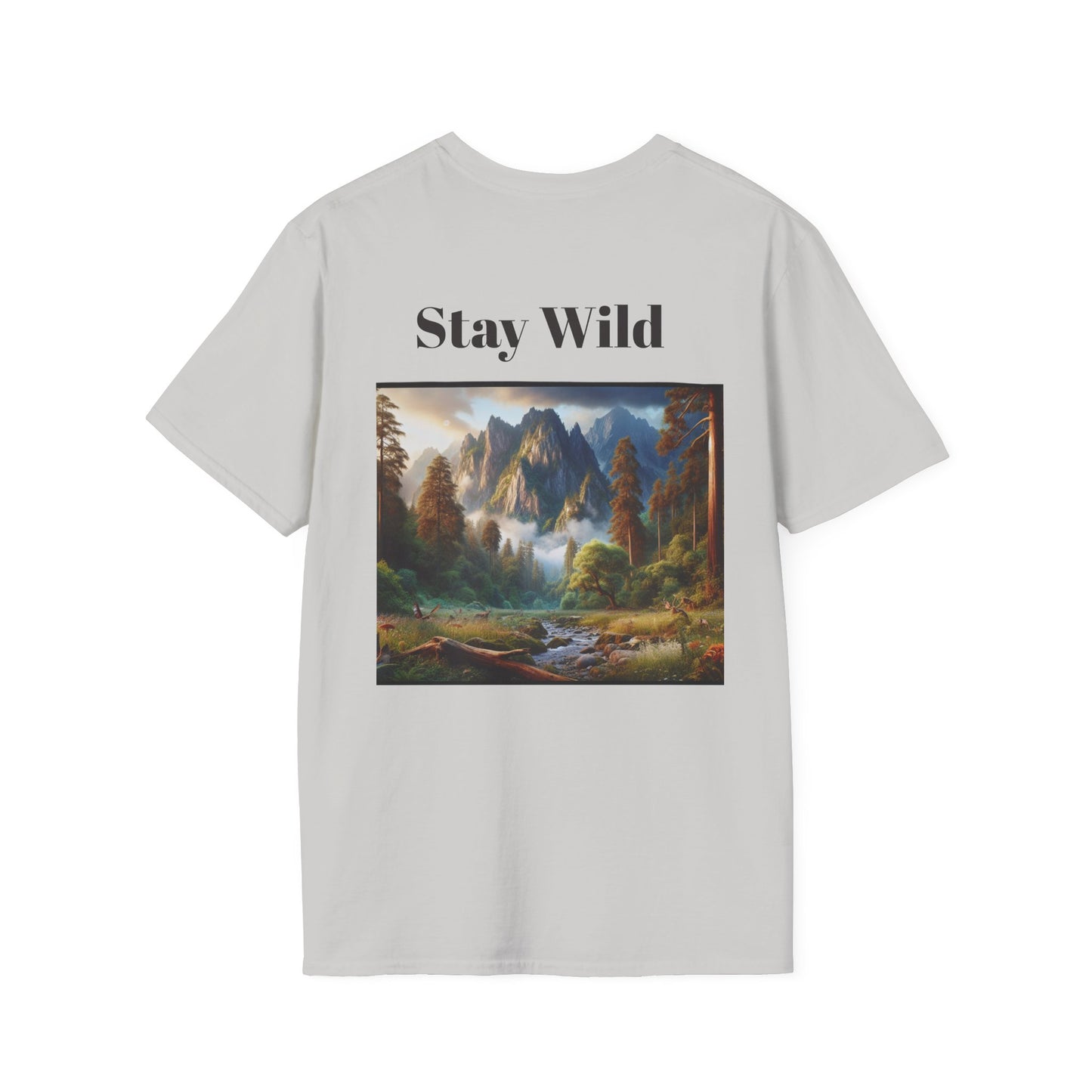Nature Landscape T-Shirt, Unisex Softstyle Tee, Outdoor Adventure Shirt, Gift for Nature Lovers, Hiking Apparel, Travel T-Shirt