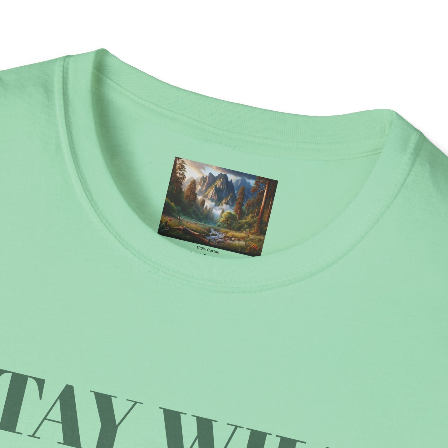 Nature Landscape T-Shirt, Unisex Softstyle Tee, Outdoor Adventure Shirt, Gift for Nature Lovers, Hiking Apparel, Travel T-Shirt