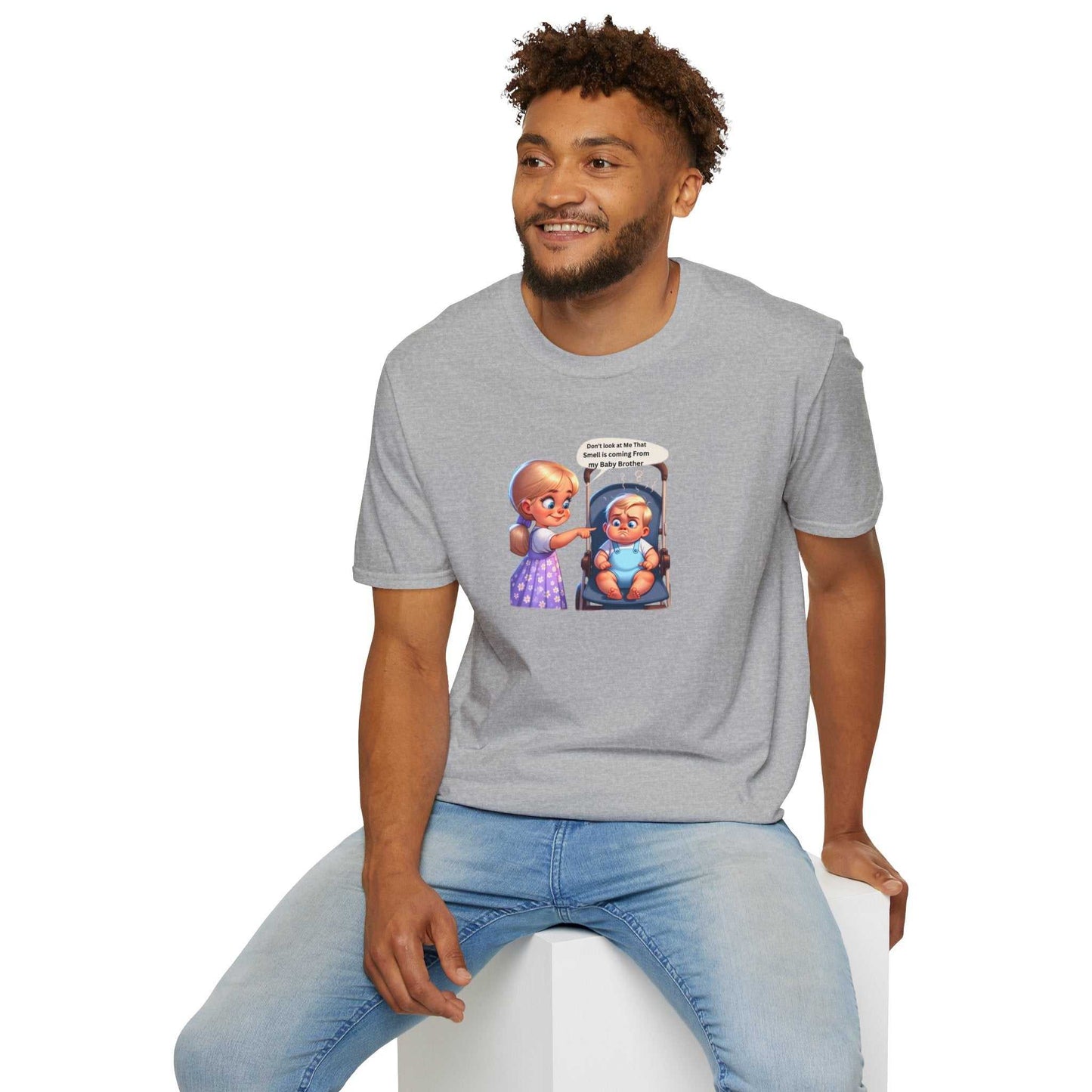 Unisex softstyle t-shirt featuring graphic design, comfortable and durable casual wear.