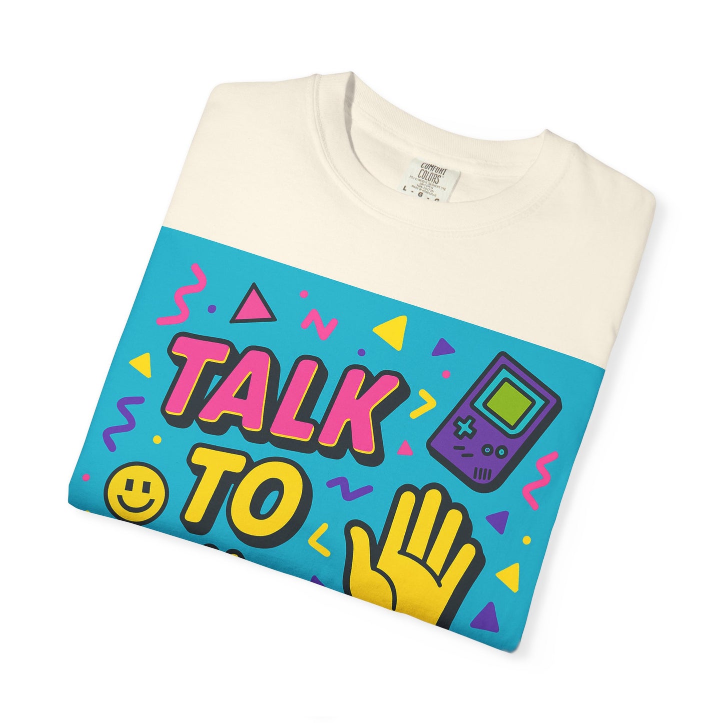 Retro Graphic T-Shirt, Fun 90s Nostalgia Tee, Unisex Casual Wear, Gift for Friends, Vibrant Streetwear, Summer Party Outfit