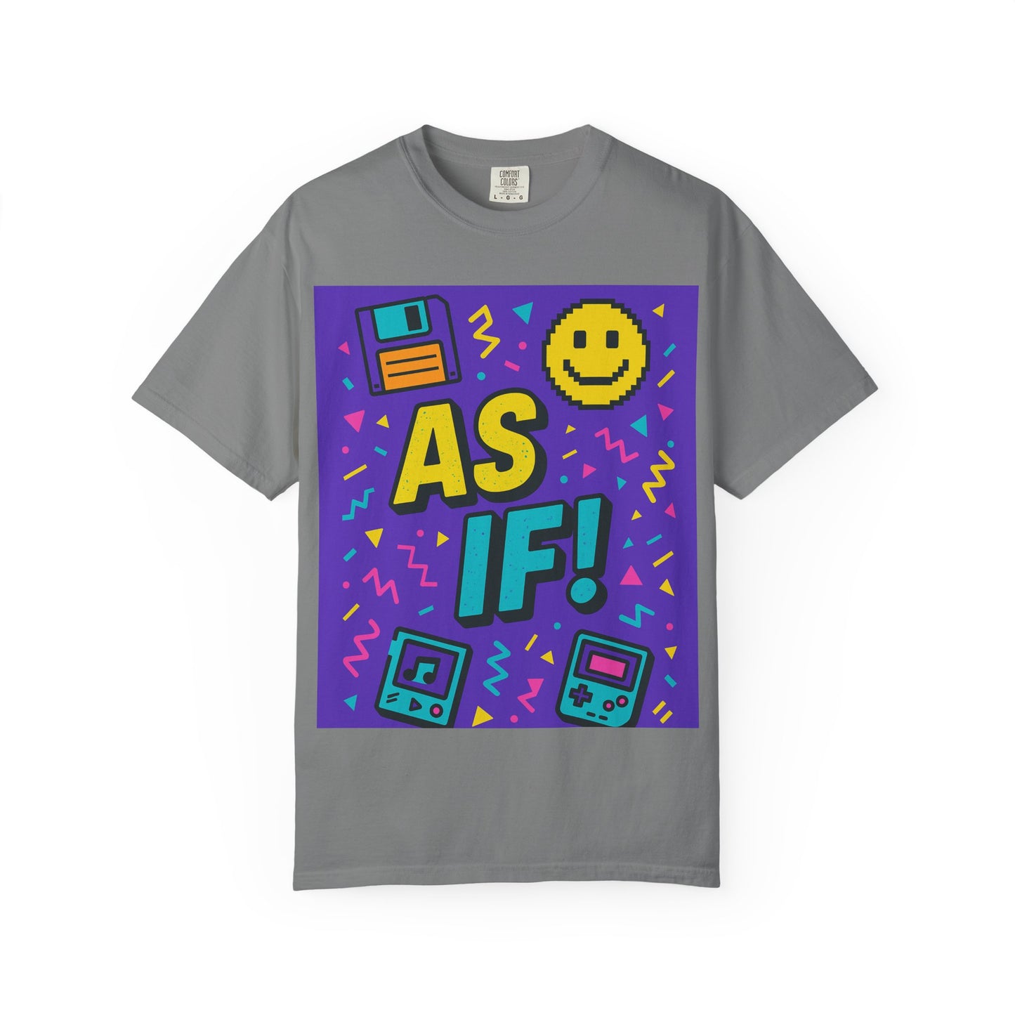 Retro Graphic T-shirt with 'AS IF!' Design, 90s Nostalgia Tee, Gift for Teens, Casual Wear, Party Top, Vintage Style Shirt
