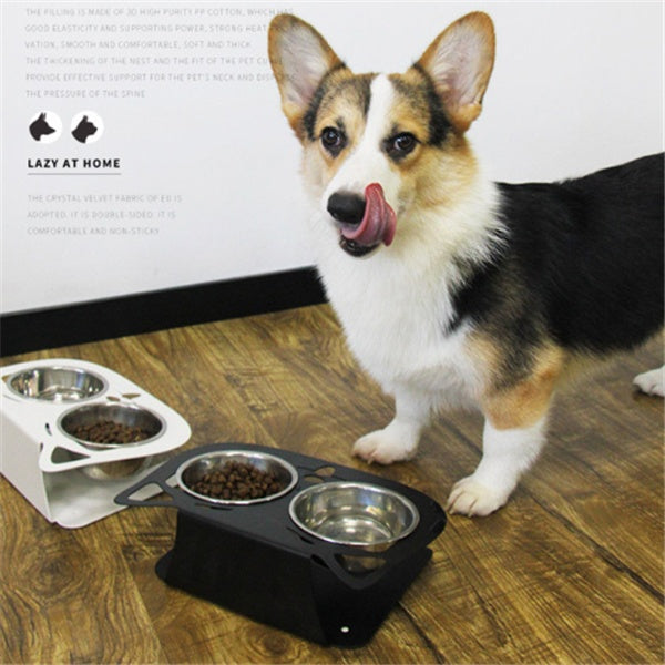 Anti-falling Cat Dog Feeding Water Bowl - Stainless Steel
