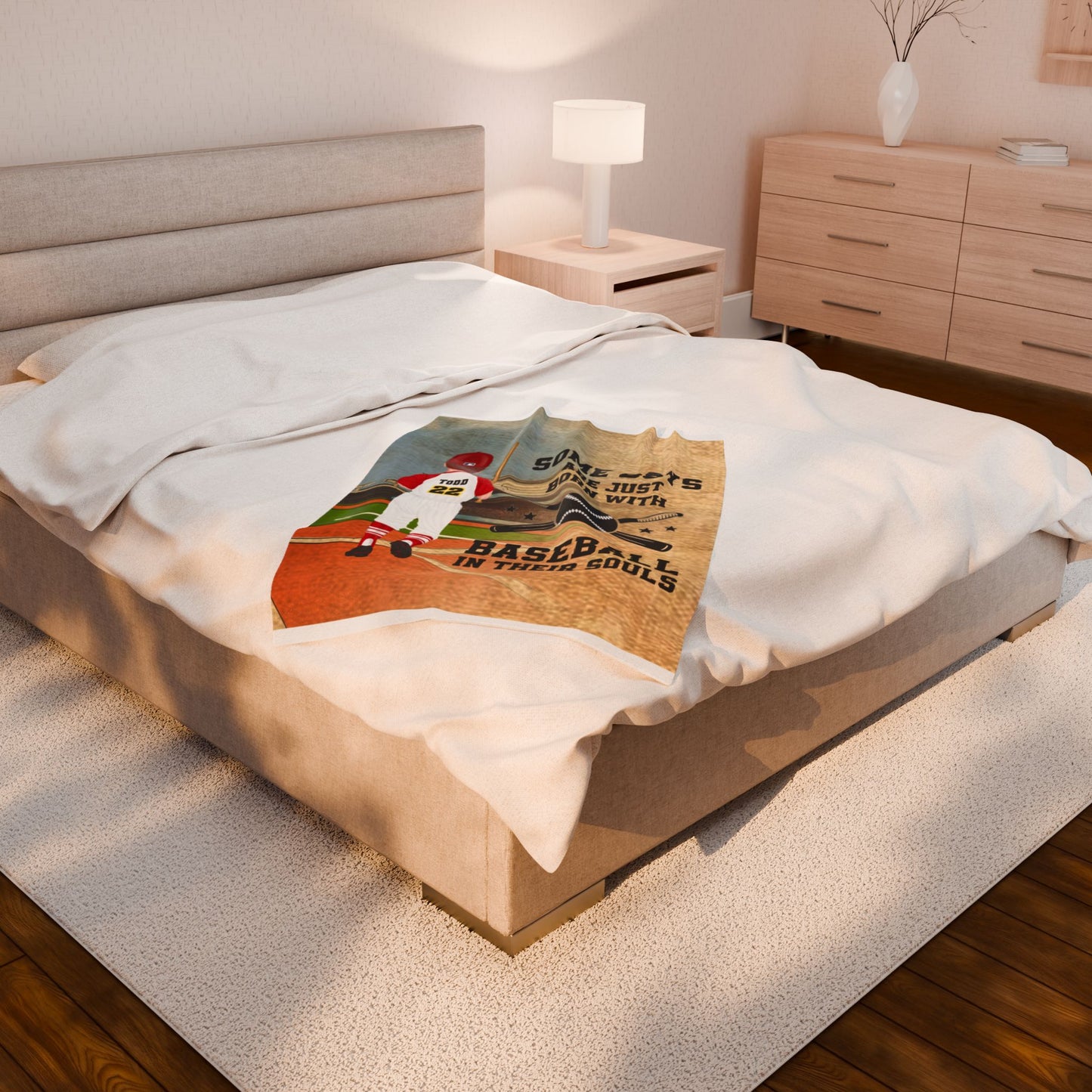 Baseball Velveteen Plush Blanket - Sports Themed Throw for Boys